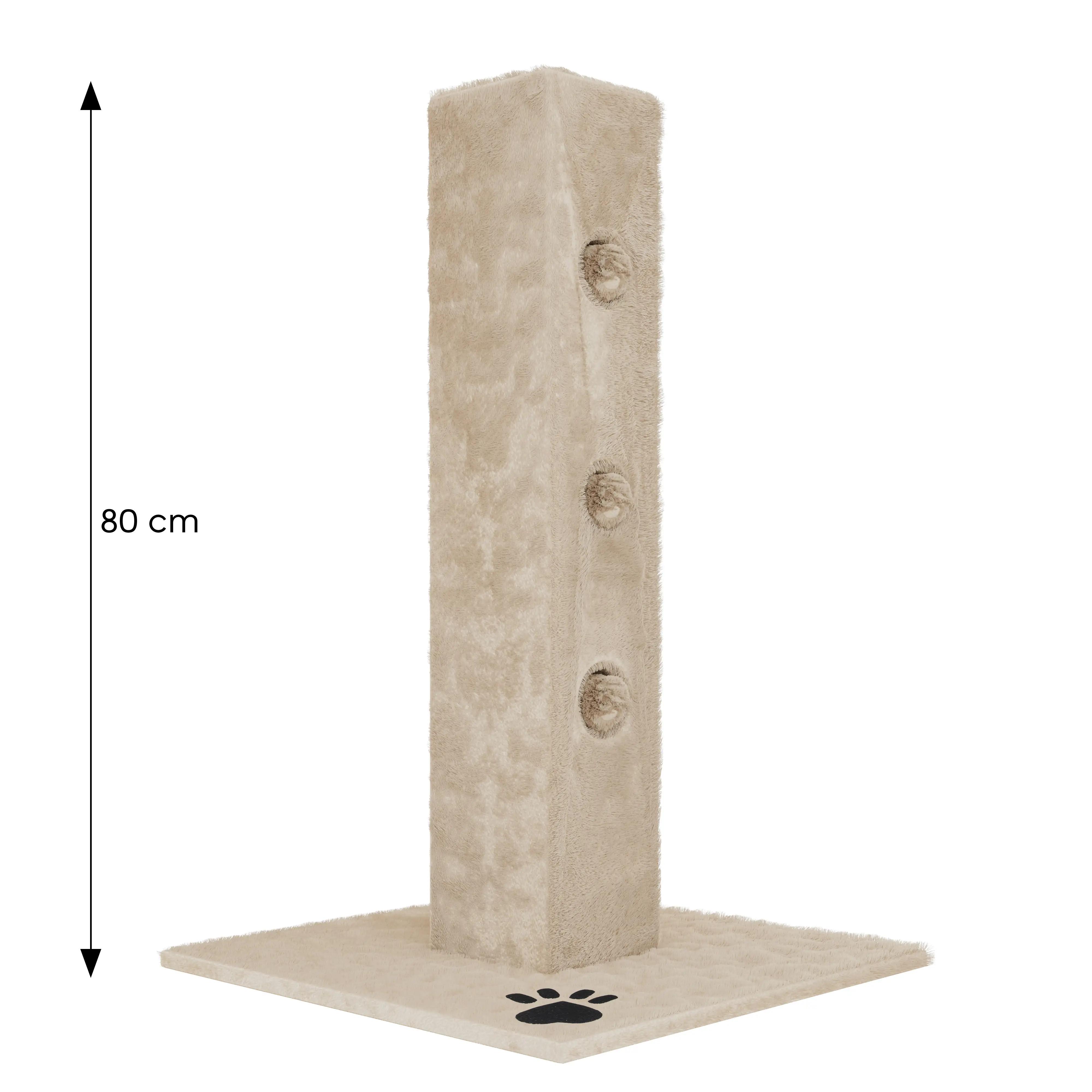 Albero per Gatto con Graffiatoio Cuccia Giocattolo Gatti Parco Giochi Tiragraffi in Sisal Naturale 80 x 45 x 45 cm Colore Beige Dixie