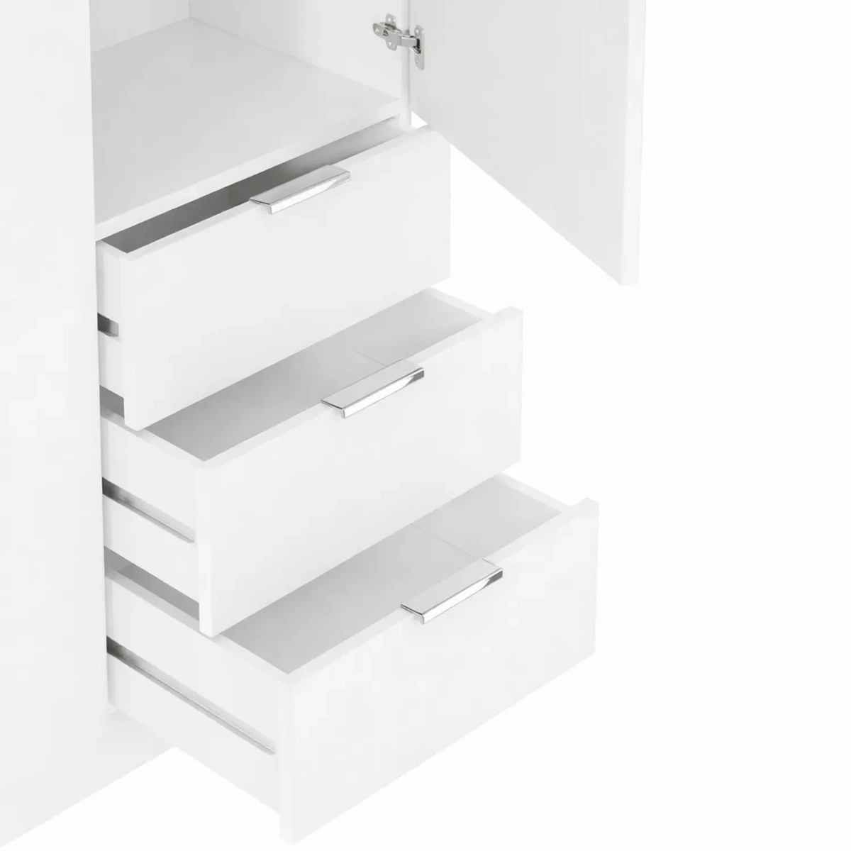 Armadio Guardaroba Vestiti 3 Ante Battenti 4 Ripiani E 3 Cassetti Con Barra Appendiabiti Salvaspazio Per Camera Da Letto Stanza Matrimoniale Design Moderno 200x52x135Cm