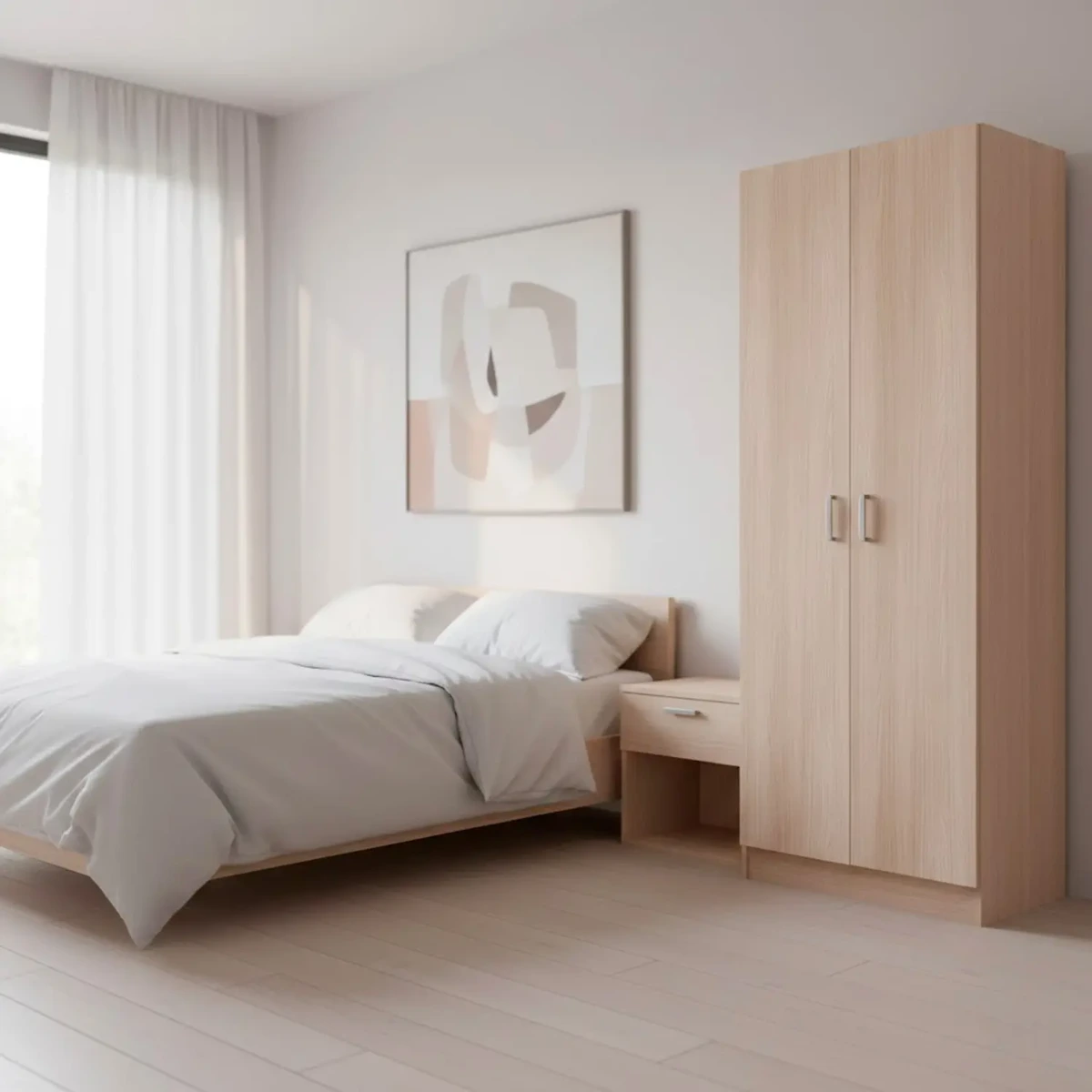 Armadio Multiuso A 2 Ante E 8 Ripiani Regolabili Mobile Armadietto Salvaspazio Per Bagno Lavanderia Ingresso Camera Da Letto Struttura Compatta E Capiente 180 x 59 x 37 Cm