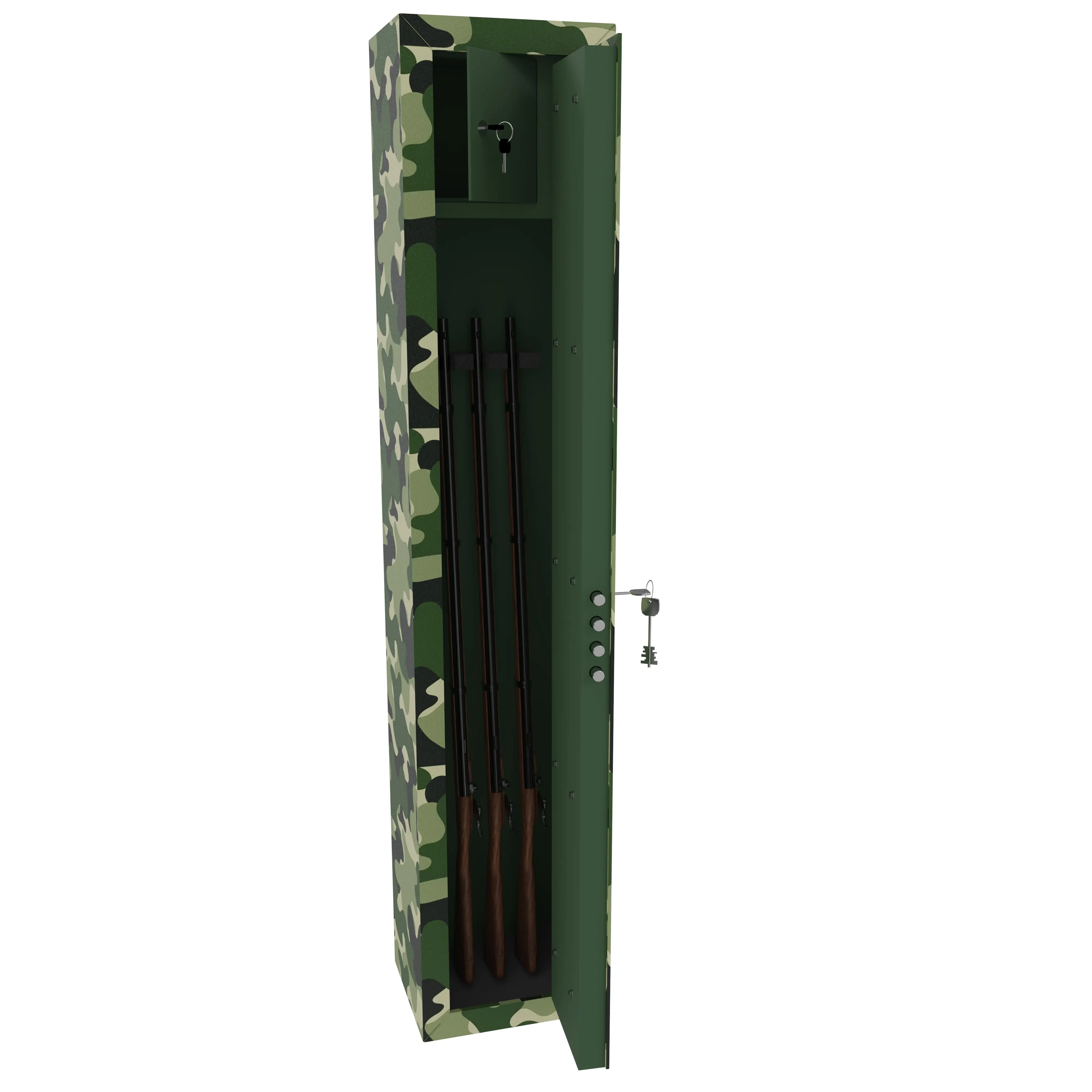 armadio-portafucili-armi-blindato-fuciliera-in-acciaio-con-cassetto-tesoretto-con-serratura-e-chiave-a-doppia-mappa-cassaforte-sicura-verde-mimetico-militare-fort-worth-148-x-30-x-25-cm-3-posti-191193-1