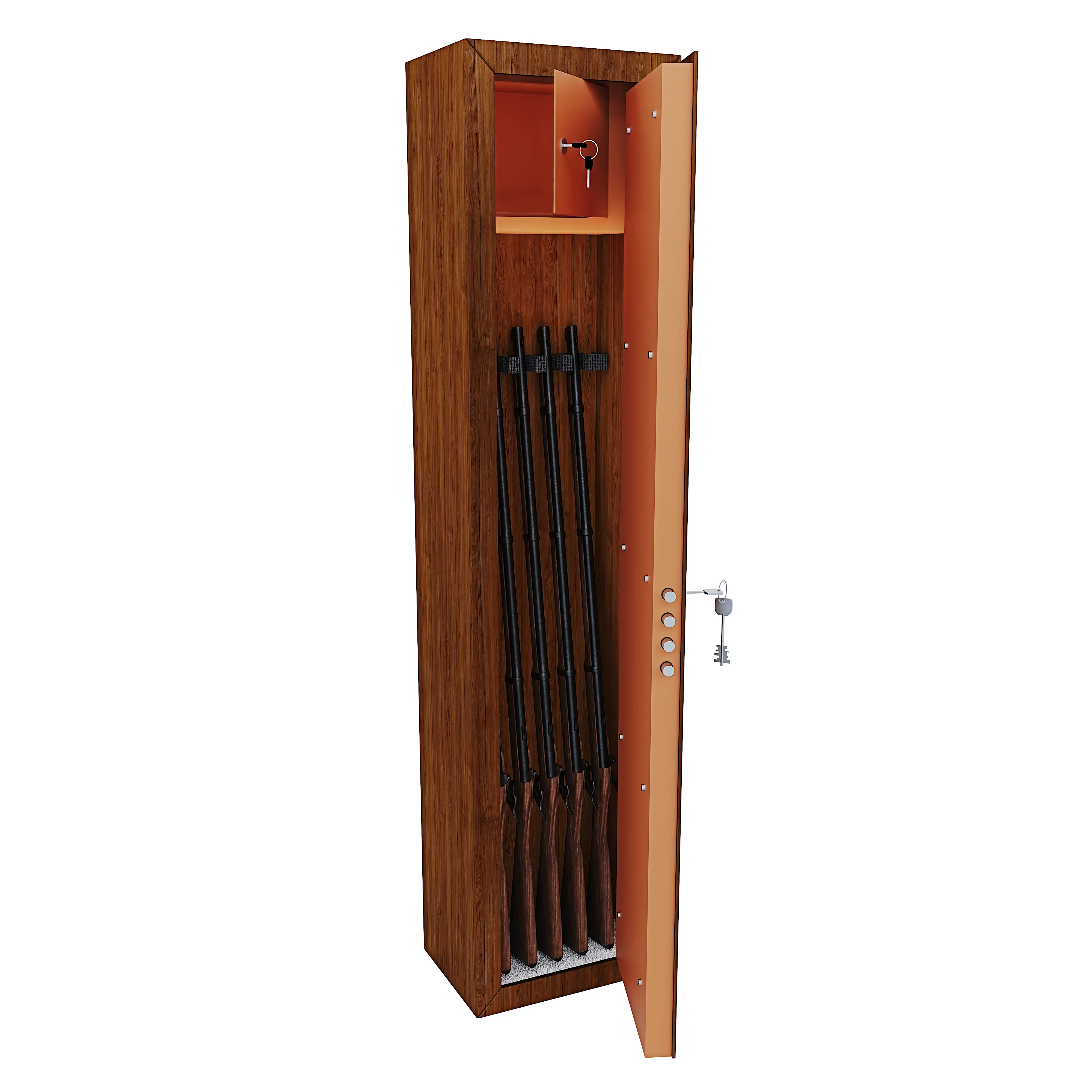 armadio-portafucili-armi-blindato-fuciliera-in-acciaio-effetto-legno-con-cassetto-tesoretto-con-serratura-e-chiave-a-doppia-mappa-cassaforte-sicura-waco-colore-marrone-5-posti-191177-1