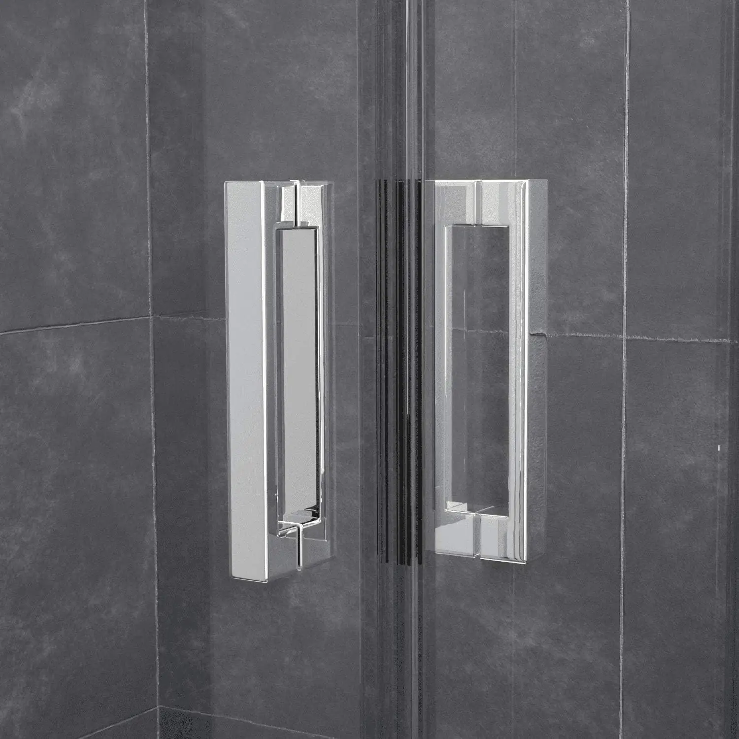 Box Doccia Rettangolare 195 Cm H Cabina Bagno Con Porte Scorrevoli Ante In Cristallo Temperato Trasparente da 6 mm Struttura Alluminio Anodizzato Maniglie in Acciaio Cromato (80 x 100 cm)