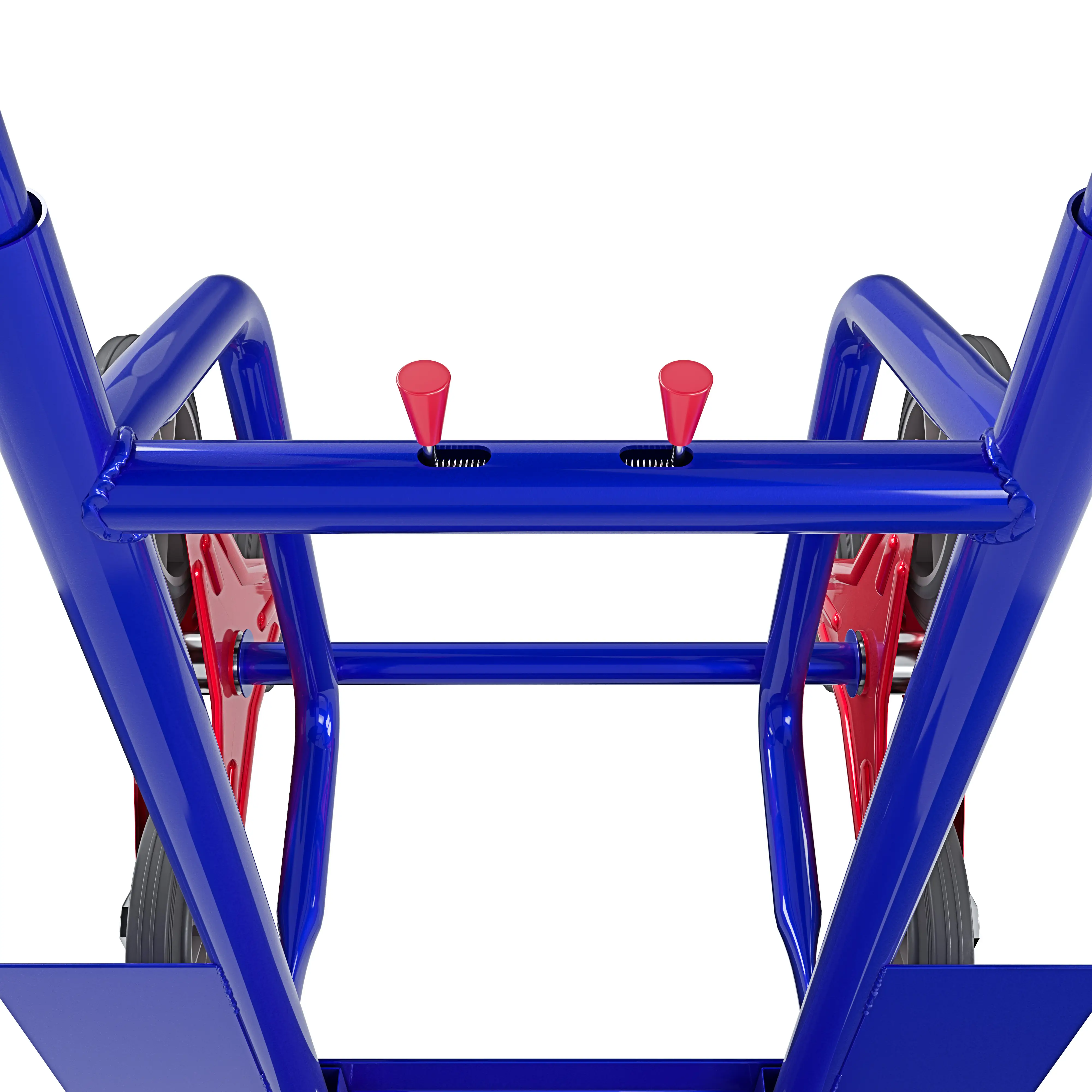 Carrello A Mano Montascale Portapacchi Portata Max 200 Kg Carrellino Pieghevole Impilatore In Acciaio Tubolare Ruote In Gomma Dura Trasporto Pacchi Grandi Portacasse Portasacchi 112 x 61 x 44 Cm Blu