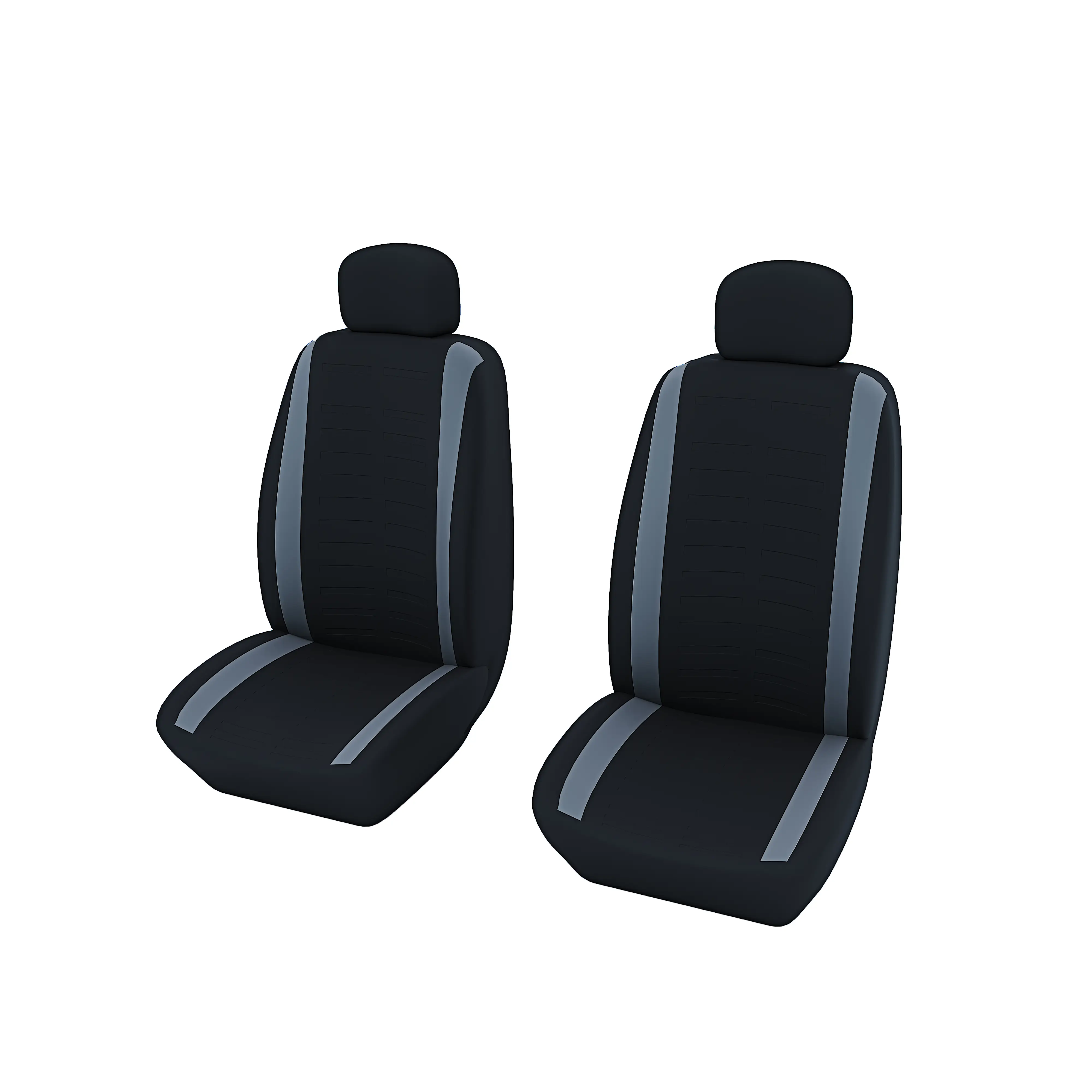 Coprisedili Auto Universali Copri-Sedili Trinity  Anteriore Coprisedile Macchina Protezione Schienale Guidatore Passeggeri Accessori Interno Tappezzeria Copri Poggiatesta Elasticizzato Grigio