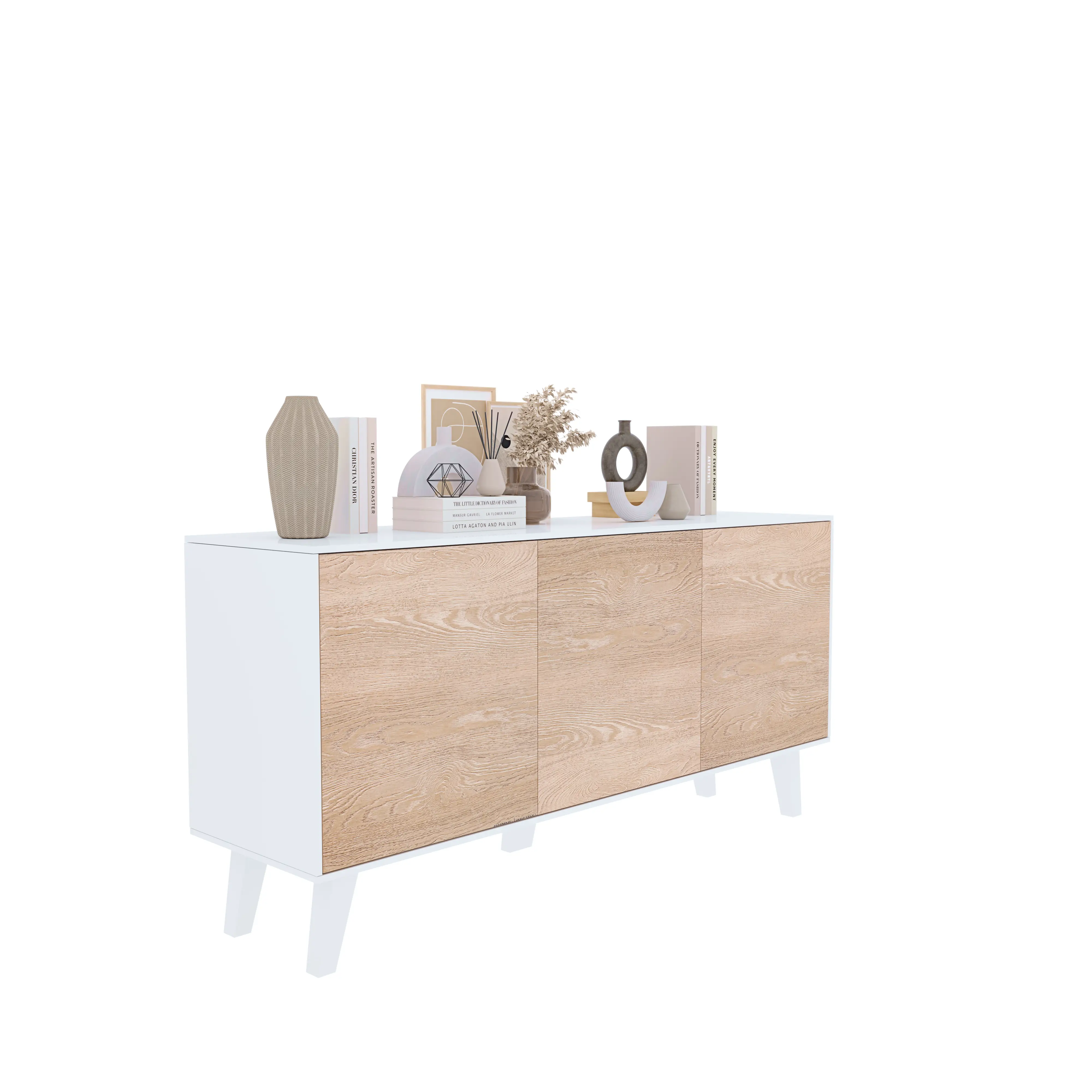 credenza-gij-ograve-n-mobile-mobiletto-soggiorno-salotto-ingresso-sala-da-pranzo-3-ante-154-x-41-x-75-cm-colore-bianco-lucido-rovere-chiaro-190267-1
