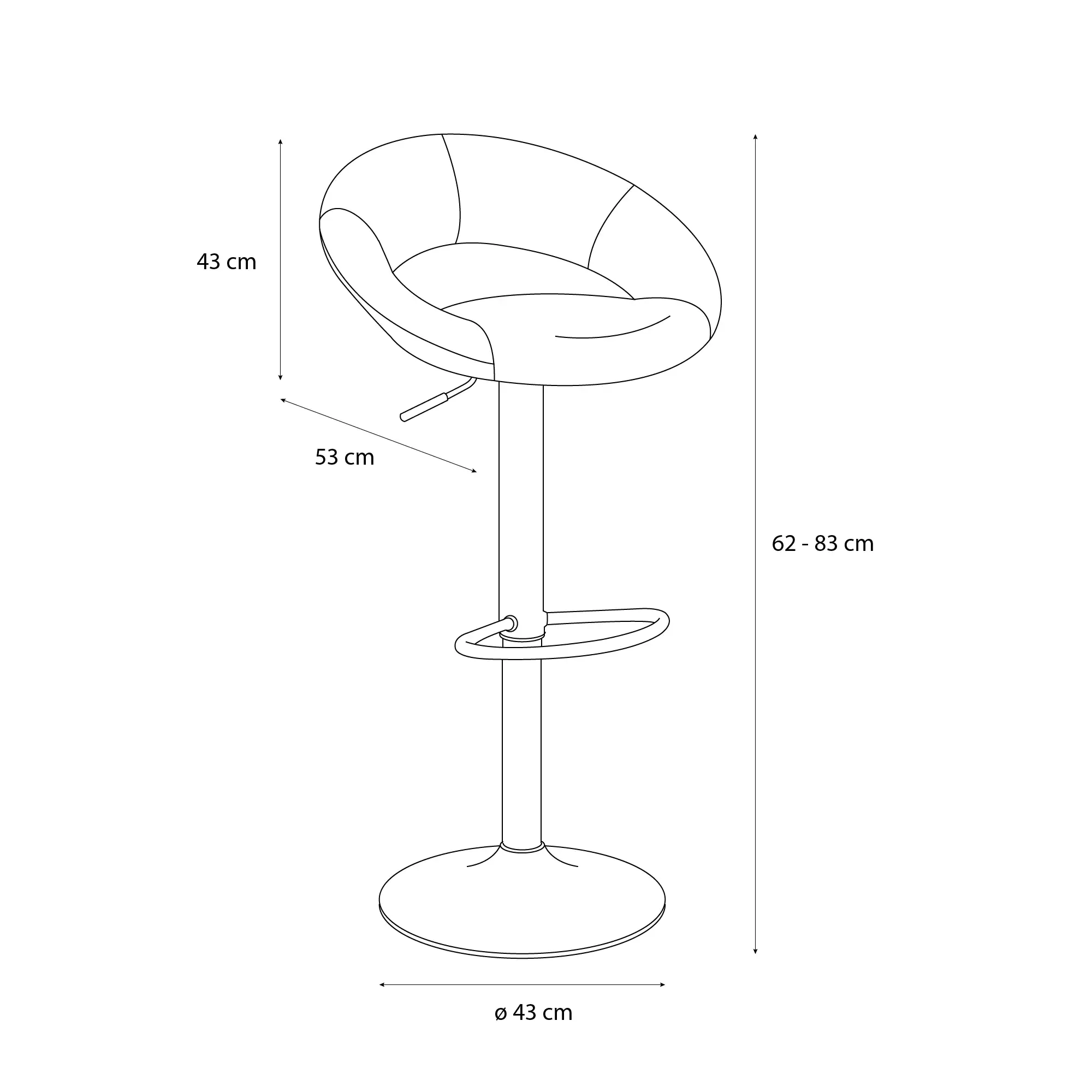 2 Sgabelli Dresda da Bar Cucina Sedia in Ecopelle con Schienale, Sgabello Girevole Ed Altezza Regolabile con Poggiapiedi per Casa, Design Elegante Moderno Colore Nero