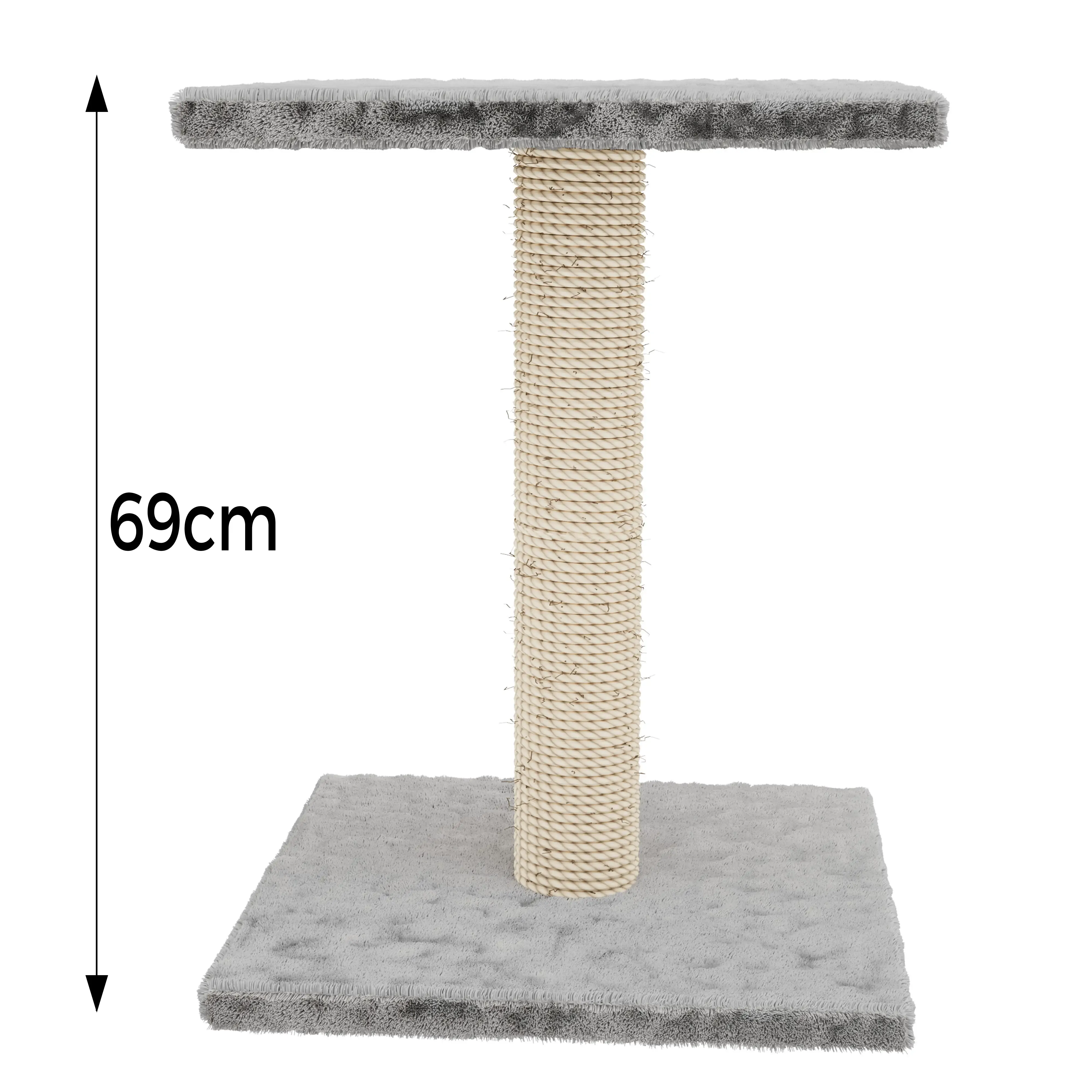 Albero per Gatto con Graffiatoio Cuccia Giocattolo Gatti Parco Giochi Tiragraffi in Sisal Naturale 69 x 40 x 40 cm