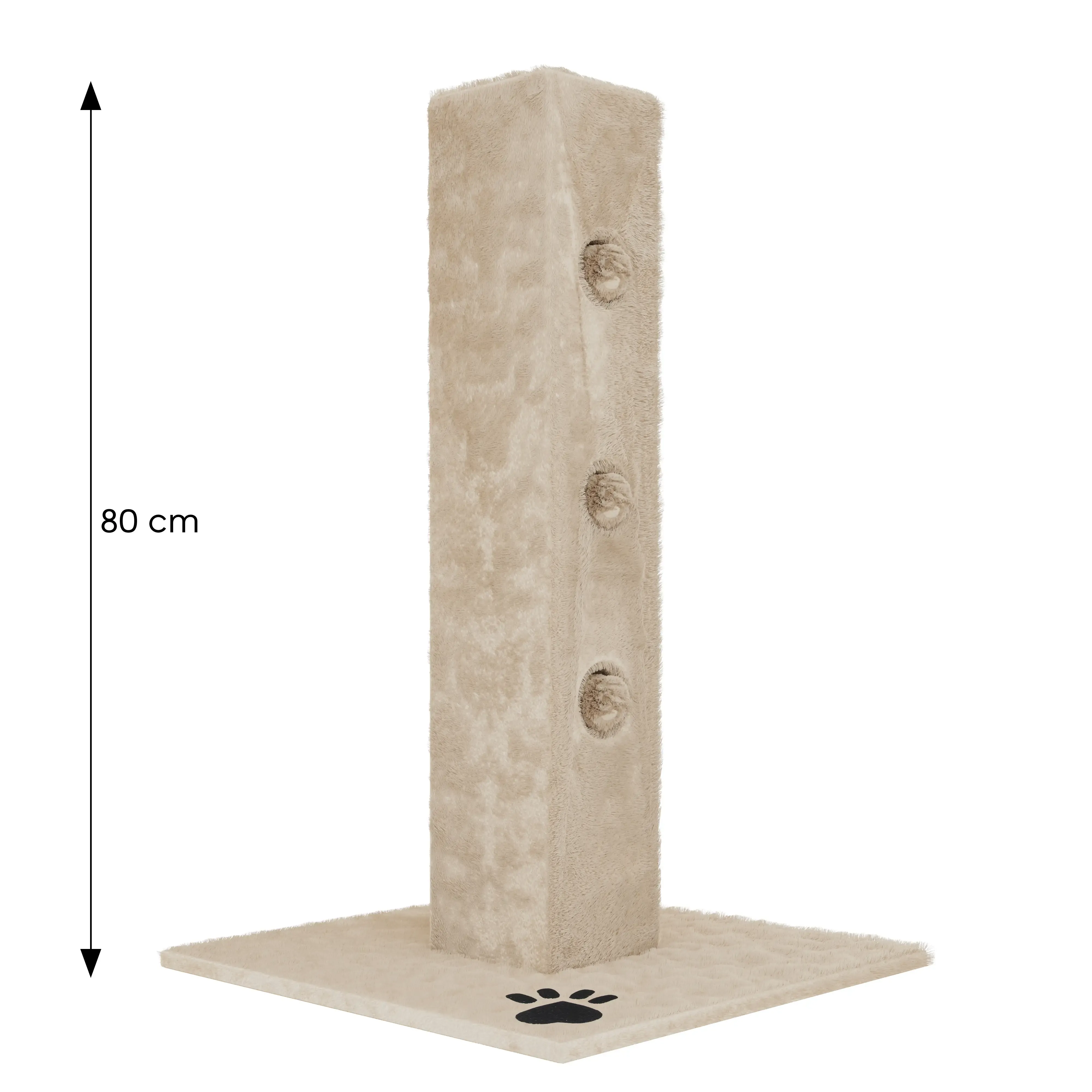 Albero per Gatto con Graffiatoio Cuccia Giocattolo Gatti Parco Giochi Tiragraffi in Sisal Naturale 80 x 45 x 45 cm Colore Beige Dixie