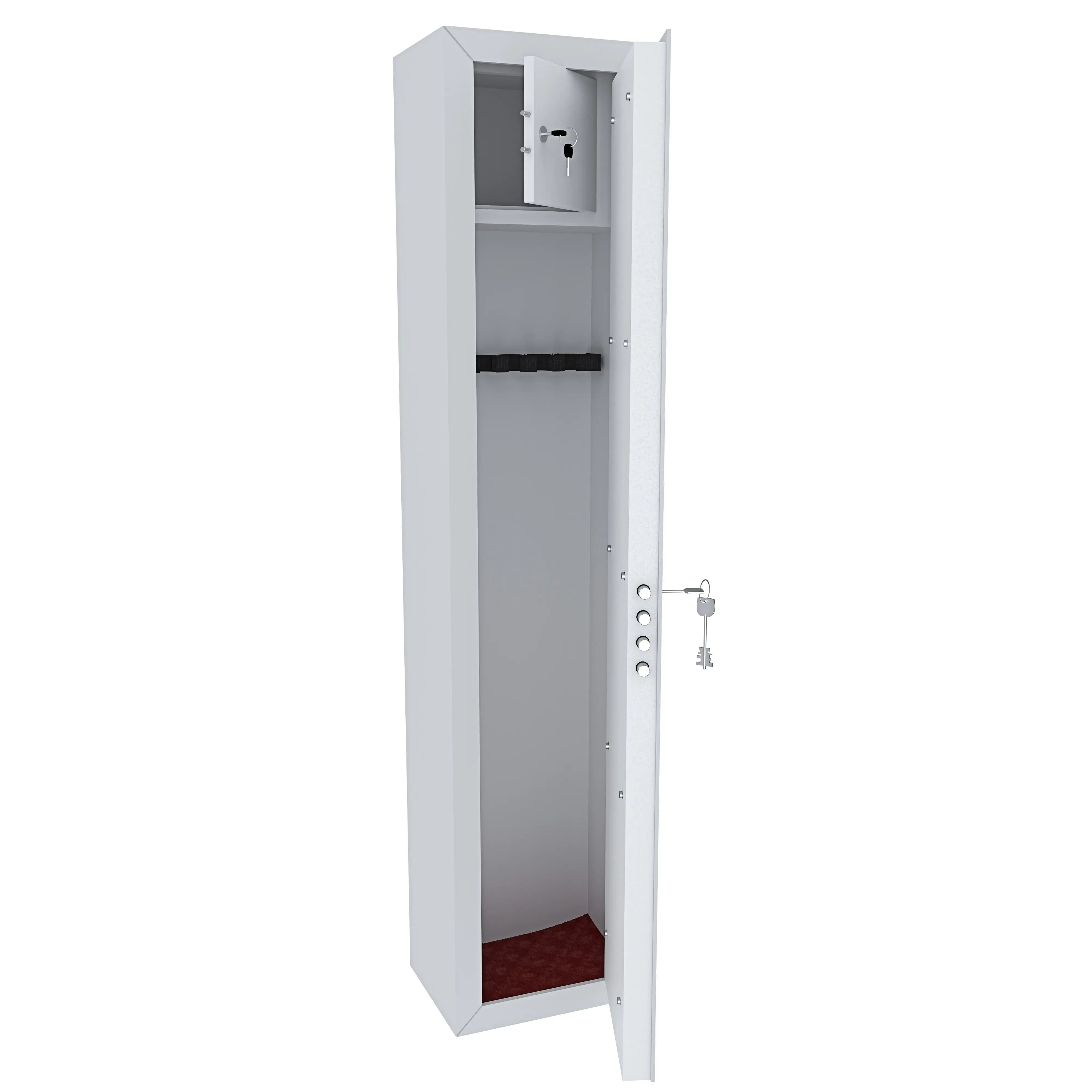 armadio-portafucili-armi-blindato-fuciliera-in-acciaio-con-cassetto-tesoretto-con-serratura-e-chiave-a-doppia-mappa-cassaforte-sicura-dallas-colore-bianco-148-x-34-x-28-cm-5-posti-191189-1