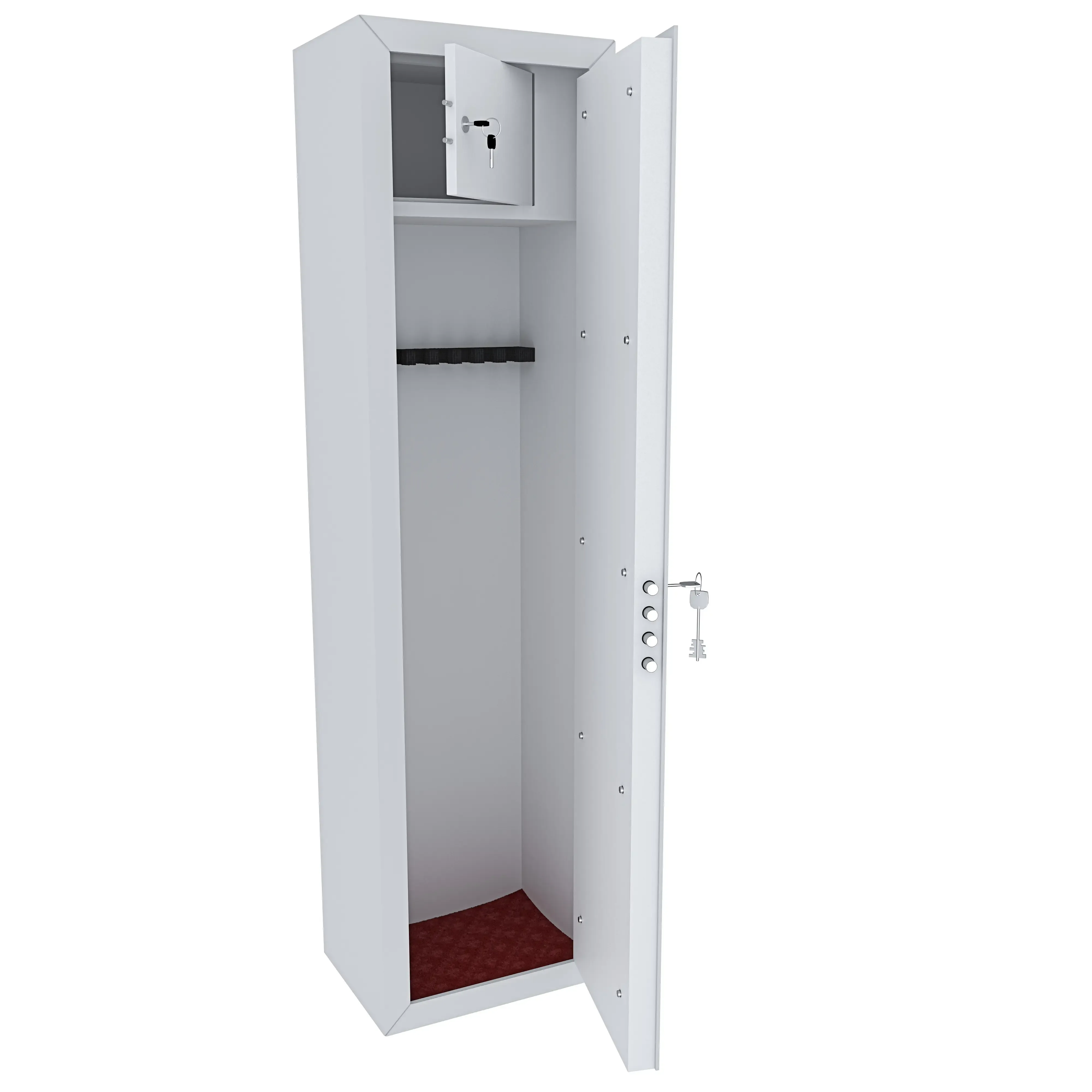 armadio-portafucili-armi-blindato-fuciliera-in-acciaio-con-cassetto-tesoretto-con-serratura-e-chiave-a-doppia-mappa-cassaforte-sicura-dallas-colore-bianco-148-x-40-x-28-cm-7-posti-191188-1