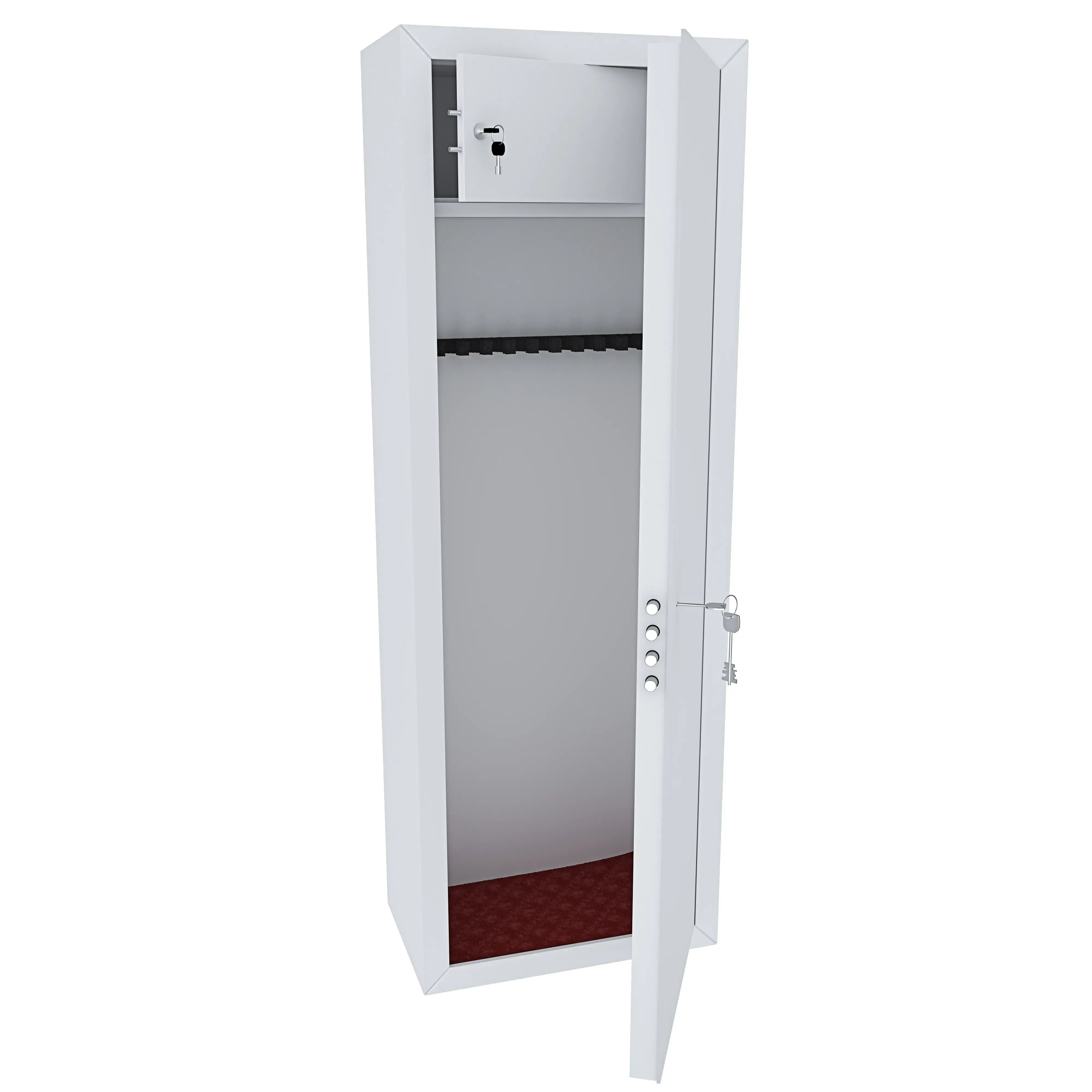 armadio-portafucili-armi-blindato-fuciliera-in-acciaio-con-cassetto-tesoretto-con-serratura-e-chiave-a-doppia-mappa-cassaforte-sicura-dallas-colore-bianco-148-x-53-5-x-32-cm-10-posti-191187-1