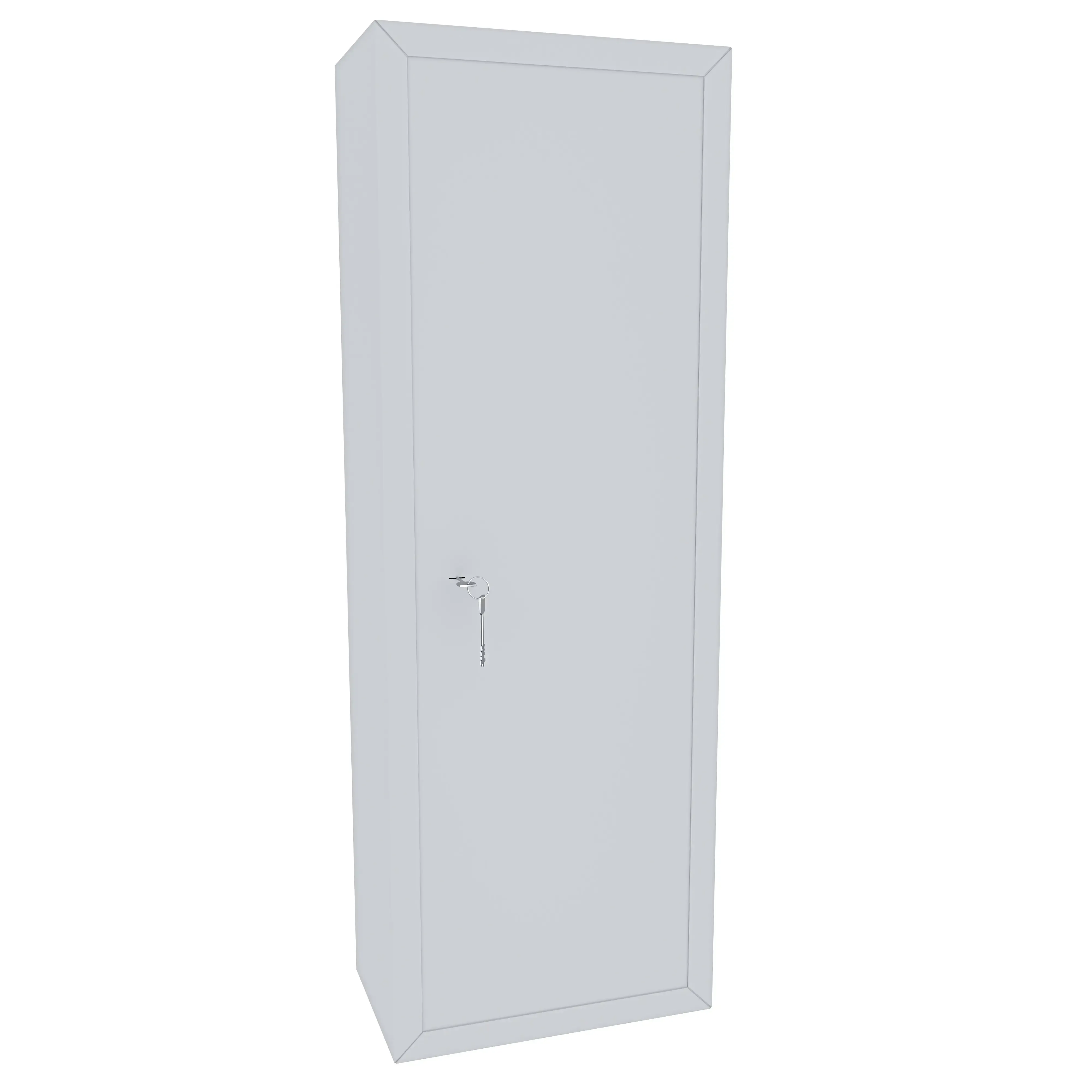 Armadio Portafucili Armi Blindato Fuciliera In Acciaio Con Cassetto Tesoretto Con Serratura E Chiave A Doppia Mappa Cassaforte Sicura Dallas Colore Bianco 148 x 53.5 x 32 Cm (10 Posti)