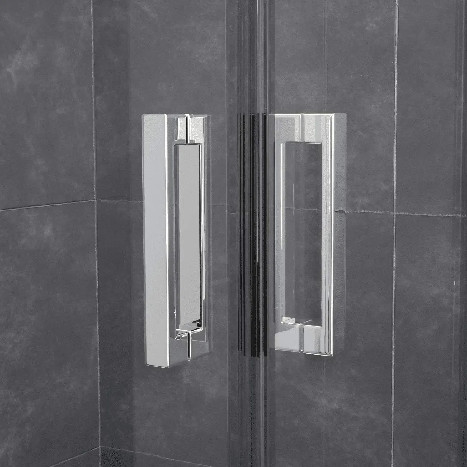 Box Doccia Rettangolare 195 Cm H Cabina Bagno Con Porte Scorrevoli Ante In Cristallo Temperato Trasparente da 6 mm Struttura Alluminio Anodizzato Maniglie in Acciaio Cromato (80 x 100 cm)