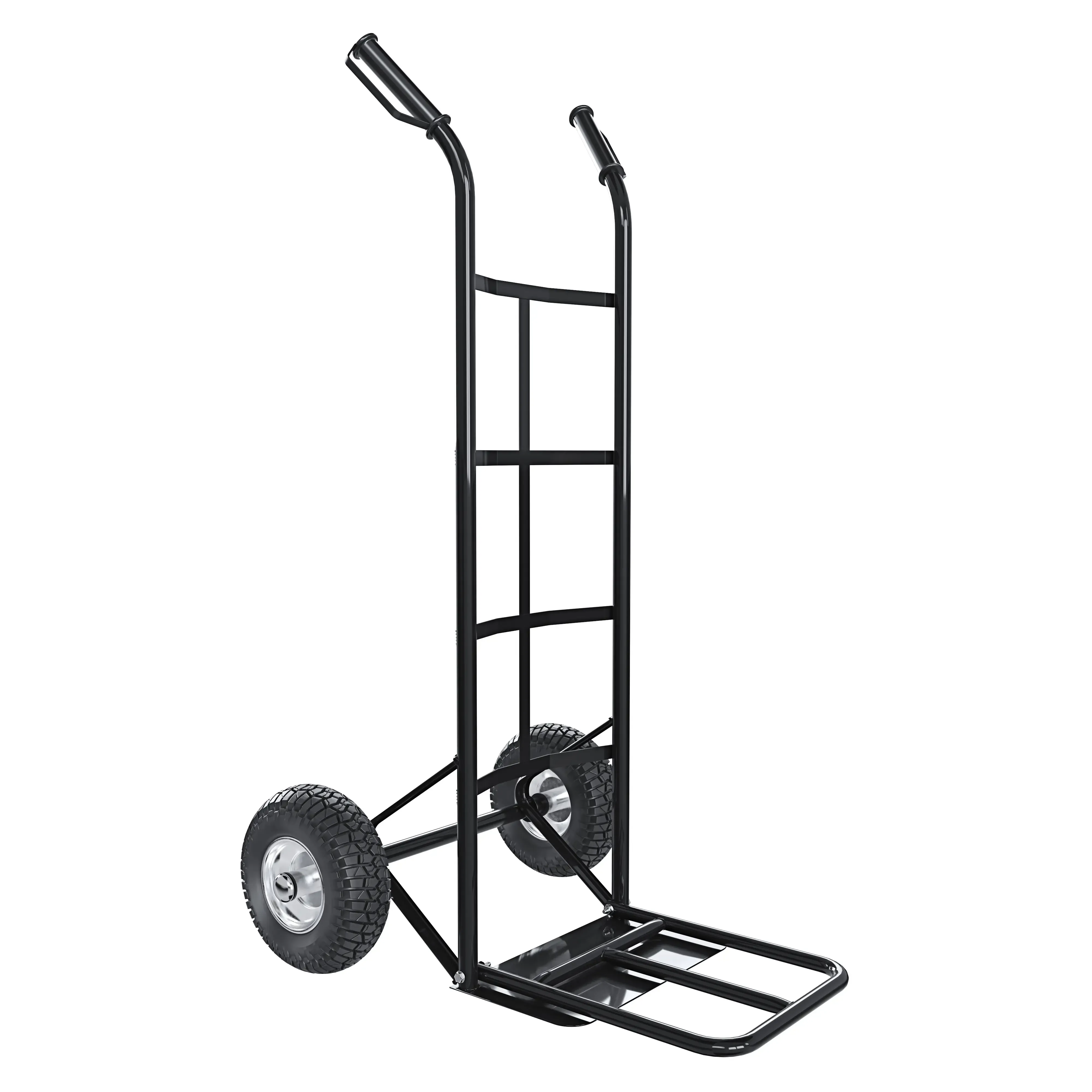 Carrello Portapacchi Portata Max 250 Kg A Mano Portatutto Ribalta Acciaio Tubolare Ruote Pneumatiche Rinforzate Trasporto Grandi Pacchi Portasacchi Portacasse Grandi Volumi 63 x 53 x 116 Cm (Nero)