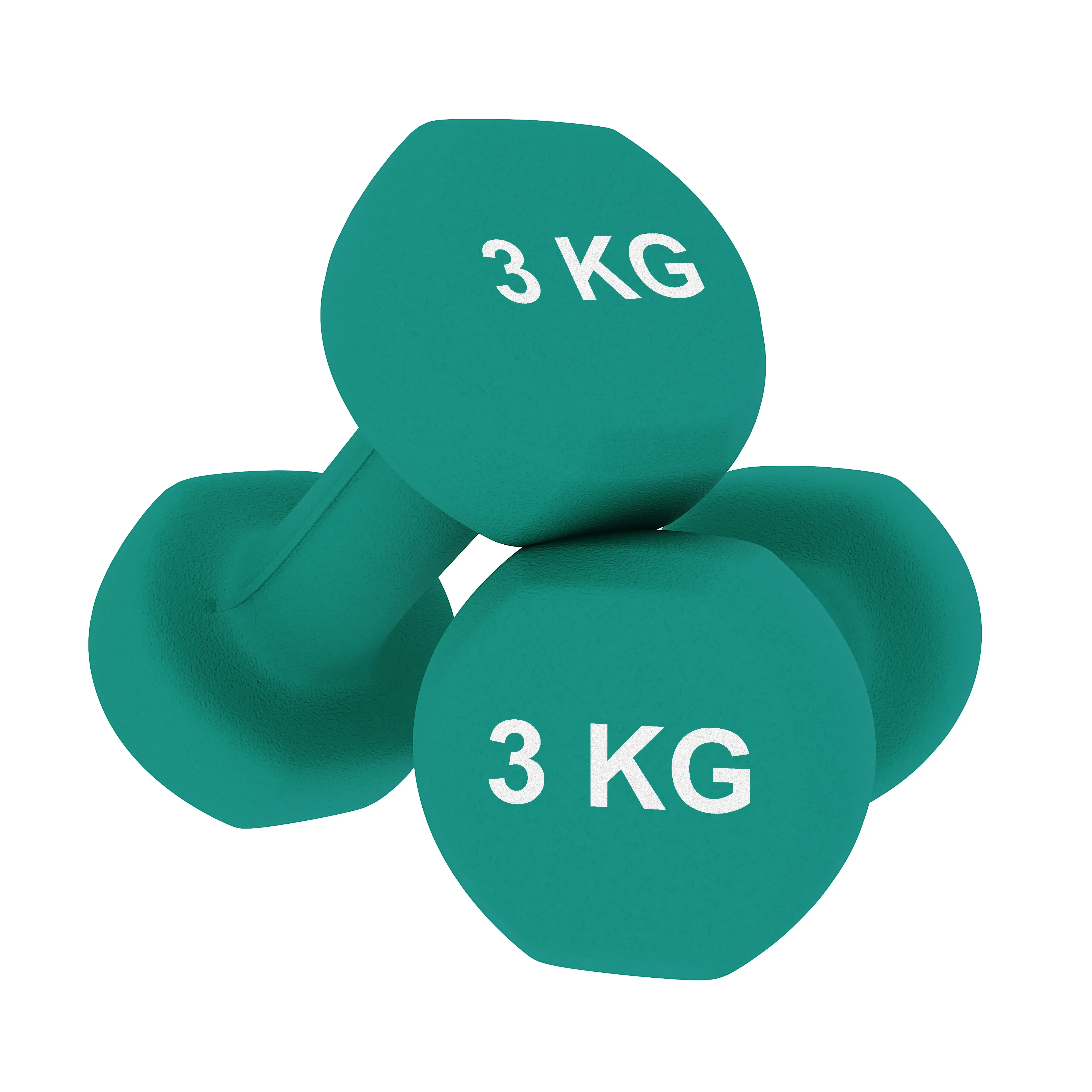 Coppia Pesi Palestra Manubri Per Casa Fitness Manubrio In Neoprene Pesetti Esagonali Impugnatura Antiscivolo Body Building Crossfit Aerobica Esercizi Ginnastica 2 x 3 Kg Colore Petrolio