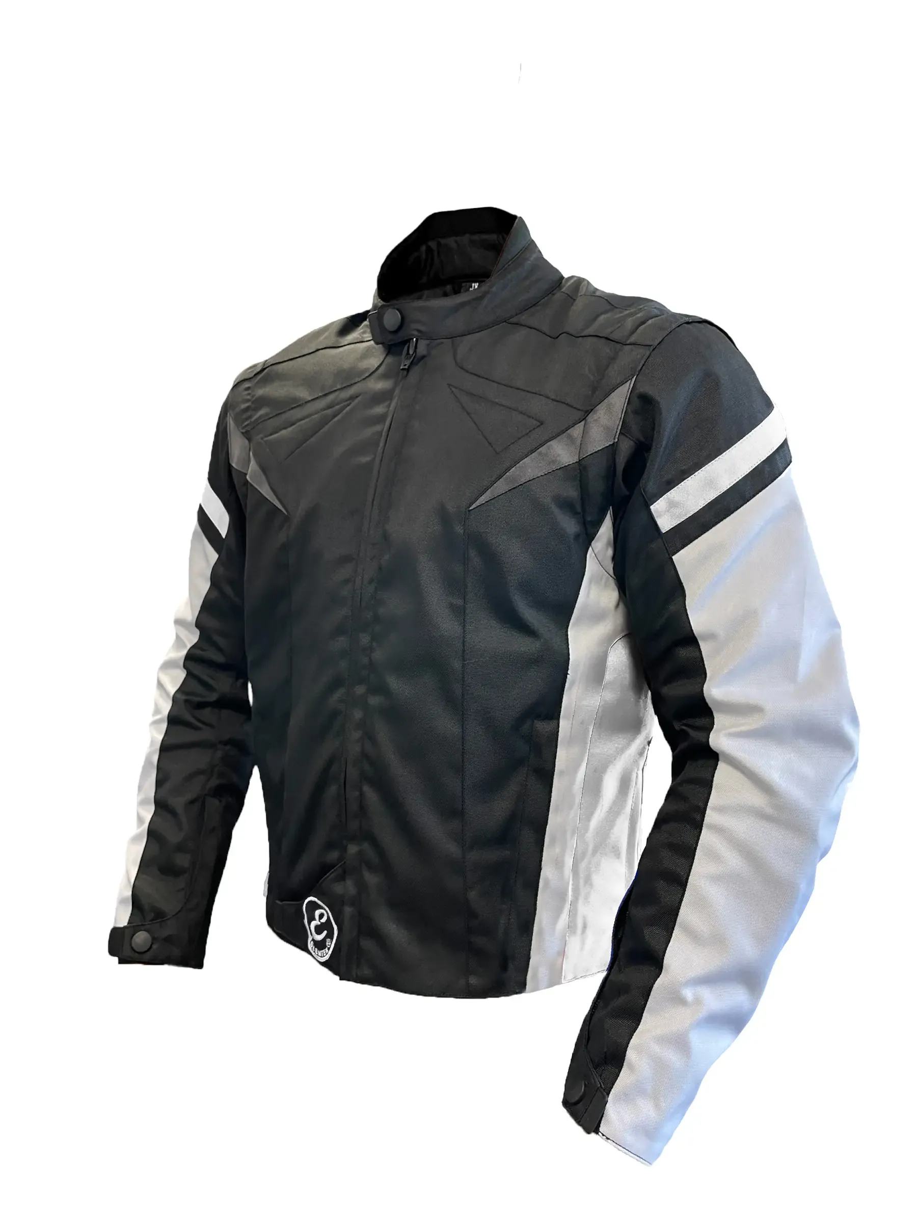 Giacca Moto 3XL Bianco Con Protezioni CE Removibili Giubbotto In Tessuto Cordura Con Manica Staccabile Gilet Termico Removibile Tasche Con Chiusura A Zip 4 Stagioni