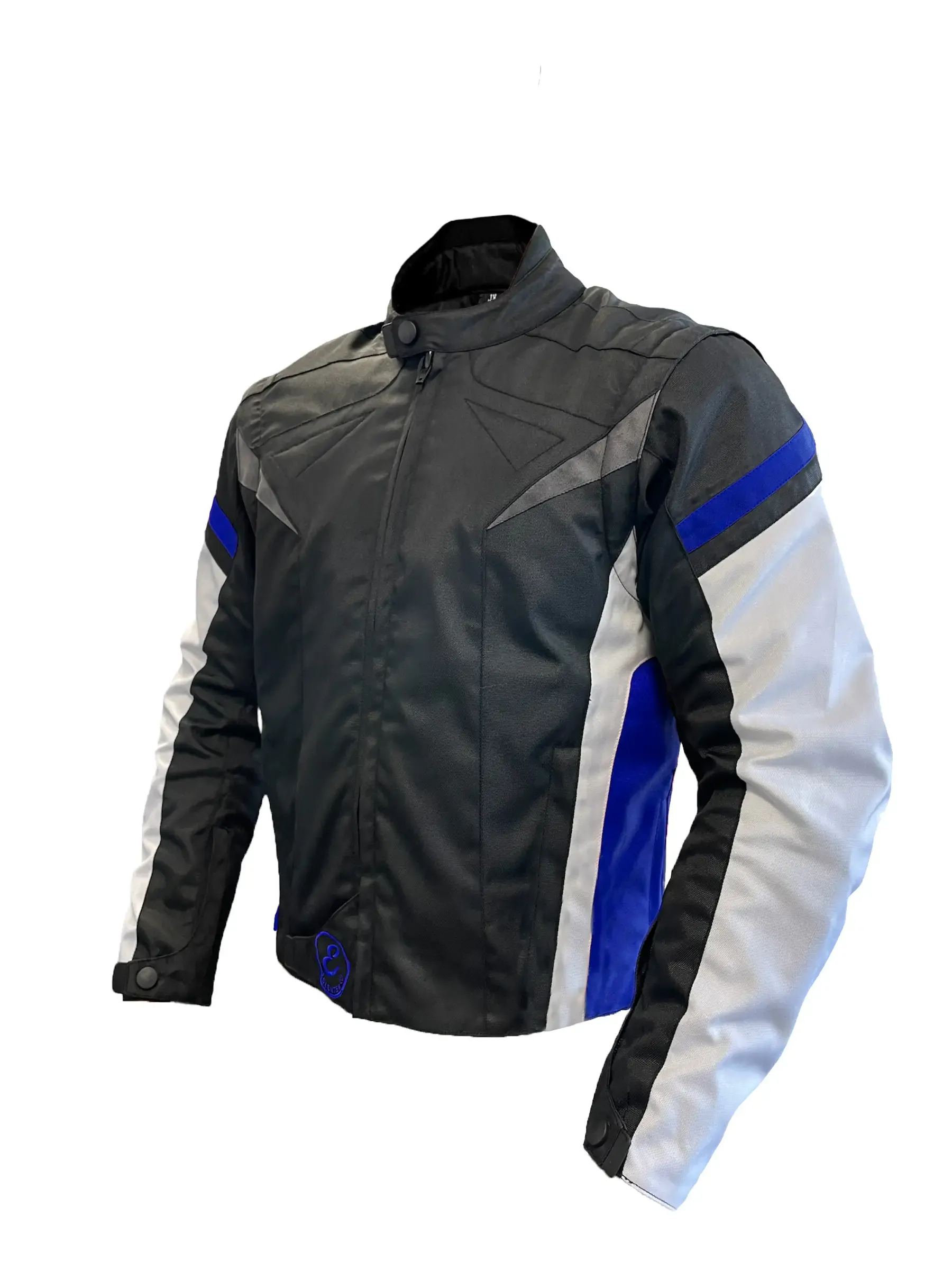 Giacca Moto 4XL Blu Con Protezioni CE Removibili Giubbotto In Tessuto Cordura Con Manica Staccabile Gilet Termico Removibile Tasche Con Chiusura A Zip 4 Stagioni