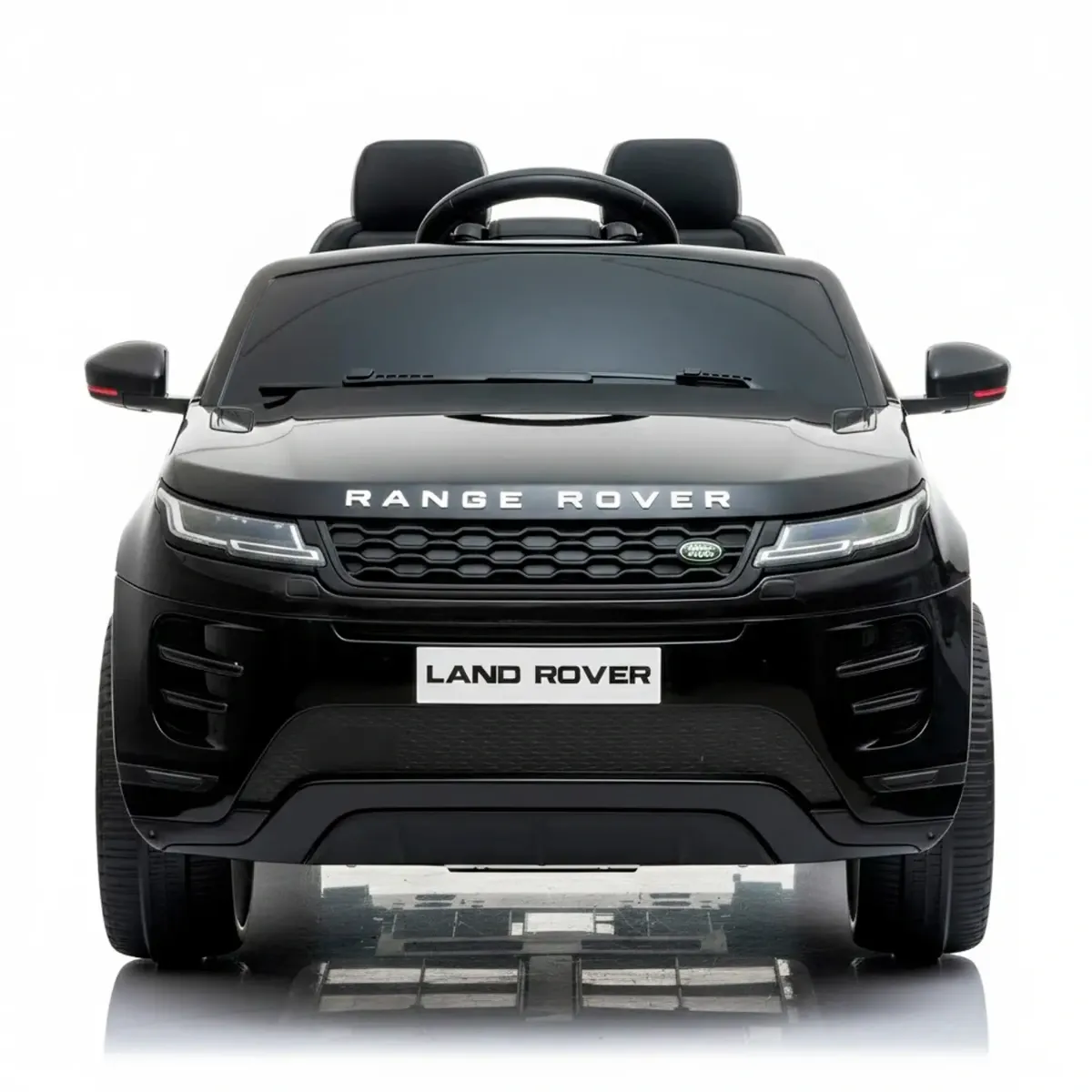 Auto Elettrica Bambini Range Rover Evoque 12V con Licenza Ufficiale Ruote in Gomma EVA Sedile in Pelle Cintura 5 Punti Telecomando 2.4GHz Luci LED Bluetooth MP3 USB Tappetini Inclusi Nero