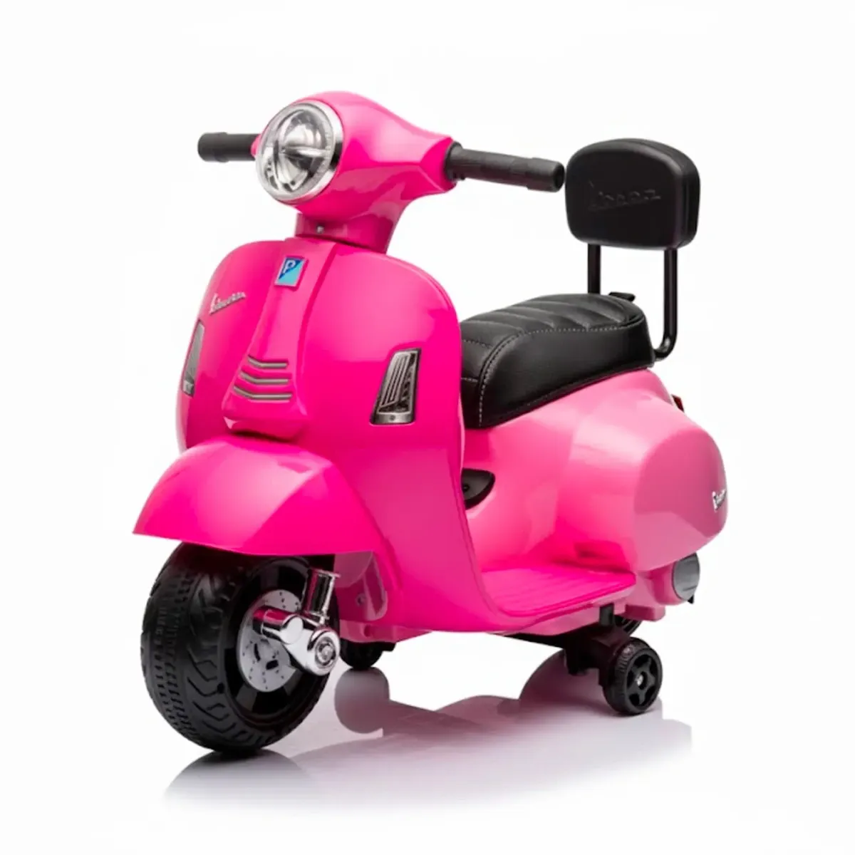 Moto Elettrica Per Bambini Mini Vespa GTS Piaggio 6V Scooter Con Licenza Ufficiale Sedile In Pelle E Schienale Luci E Suoni Realistici Batteria Ricaricabile E Caricatore 18 - 36 Mesi-Fuxia