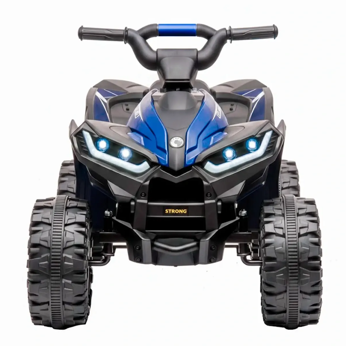 Quad Elettrico Bambini 12V ATV con Doppio Motore 35 W 2 Velocità 3-6 km/h Fari LED Musica USB/MP3 Ruote Larghe con Sospensioni Quad per Bambini 3-5 Anni-Blu