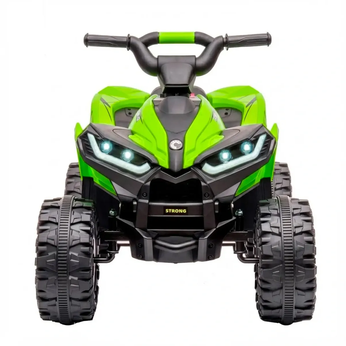 Quad Elettrico Bambini 12V ATV con Doppio Motore 35 W 2 Velocità 3-6 km/h Fari LED Musica USB/MP3 Ruote Larghe con Sospensioni Quad per Bambini 3-5 Anni-Verde