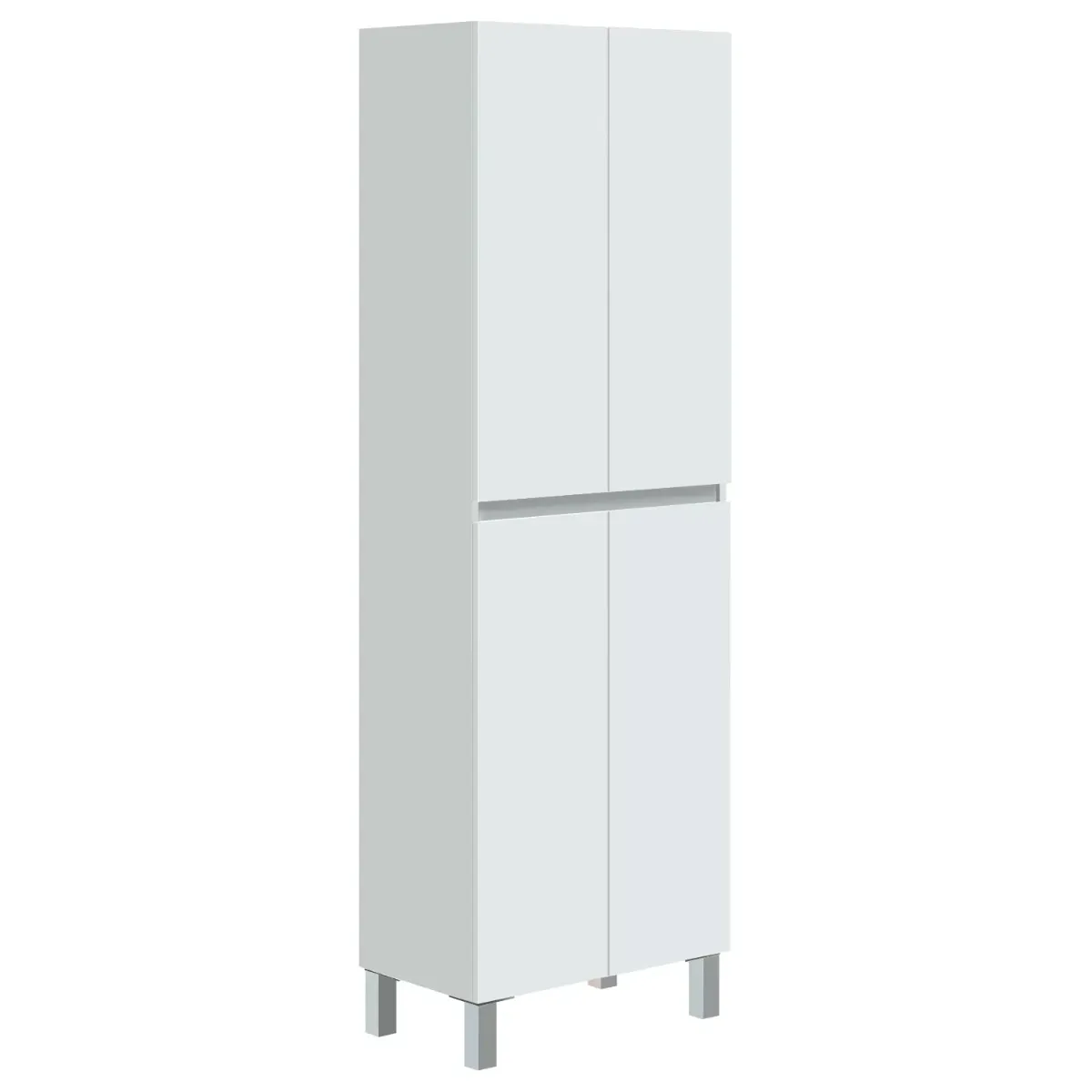 Colonna Bagno 4 Ante Con Ripiani Regolabili Mobile Alto Salvaspazio Design Moderno Elegante Ideale Per Bagno Lavanderia Ripostiglio