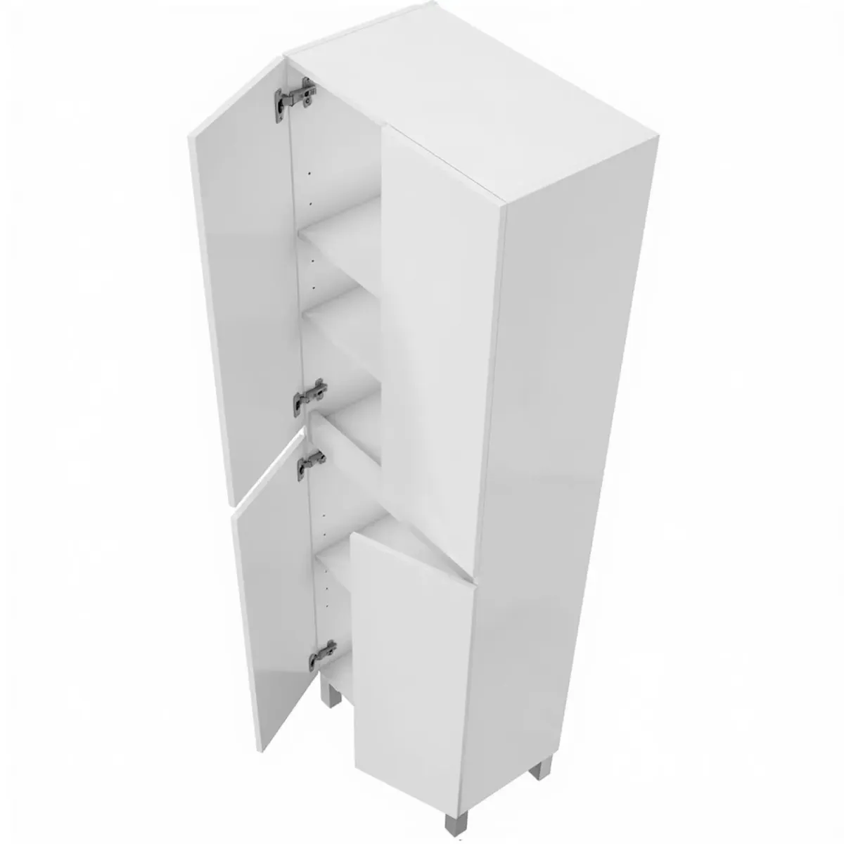 Colonna Bagno 4 Ante Con Ripiani Regolabili Mobile Alto Salvaspazio Design Moderno Elegante Ideale Per Bagno Lavanderia Ripostiglio