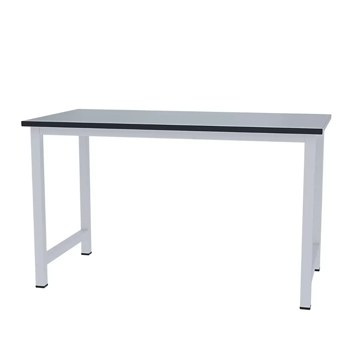 Scrivania Tavolo Da Computer PC In Legno Con Gambe In Metallo Scrittoio Mobile Desk Da Ufficio Studio Cameretta Soggiorno Sala Da Pranzo Design Moderno Sedona 120 x 74 x 60 cm-Bianco e nero