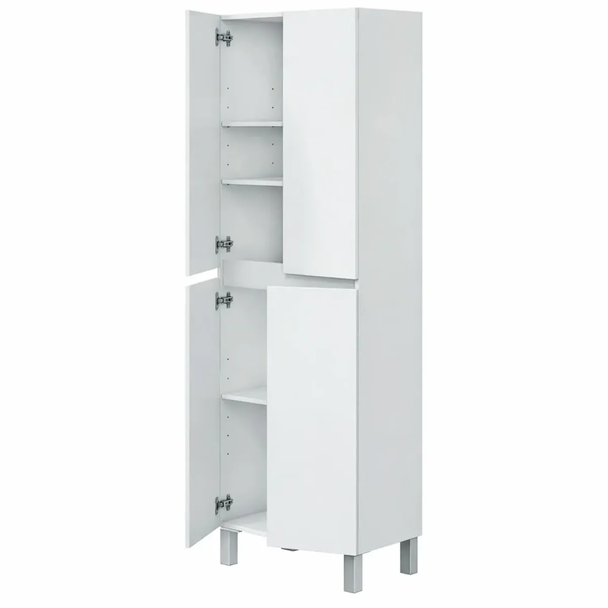 Colonna Bagno 4 Ante Con Ripiani Regolabili Mobile Alto Salvaspazio Design Moderno Elegante Ideale Per Bagno Lavanderia Ripostiglio