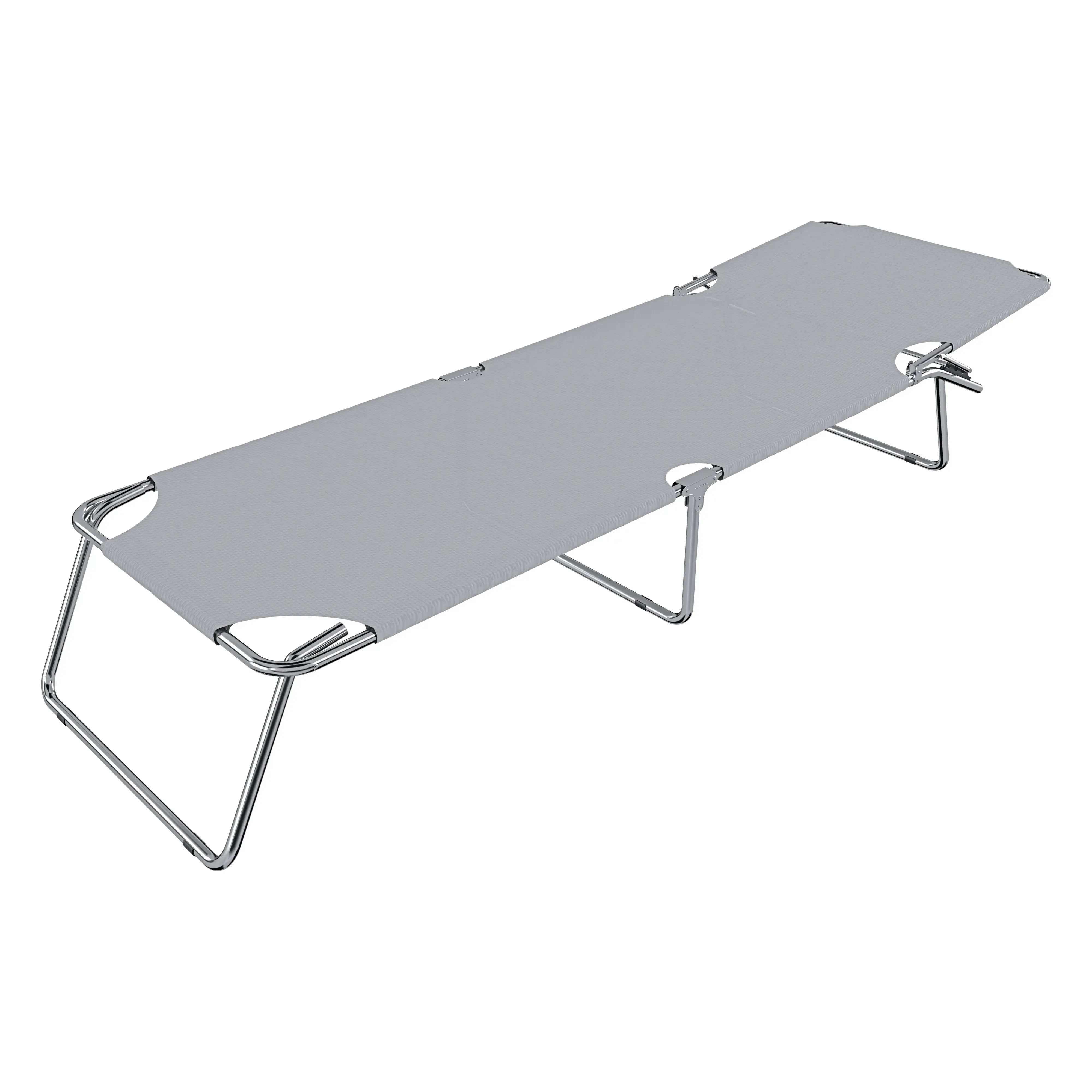 Lettino Pieghevole Prendisole Senza Tettuccio Parasole Schienale Reclinabile Regolabile Struttura Metallo Sedia Sdraio Spiaggia Giardino Piscina