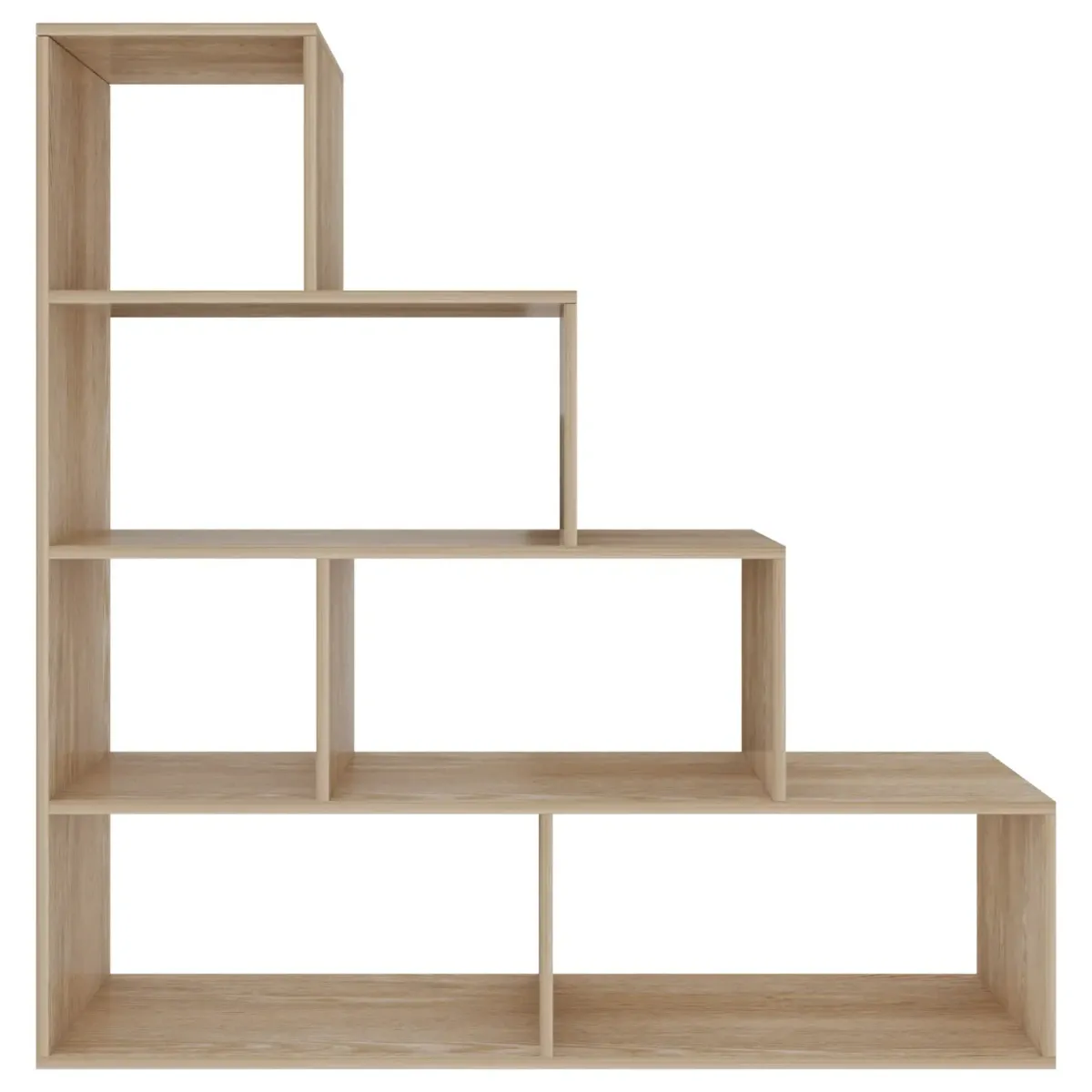 Libreria Scaffale Multiuso Con 6 Ripiani Per Soggiorno Salotto Camera Cameretta Design Moderno Modulabile Con Piedini Antigraffio Portata Max 20 Kg 145 x 145 x 29 Cm Colore Rovere