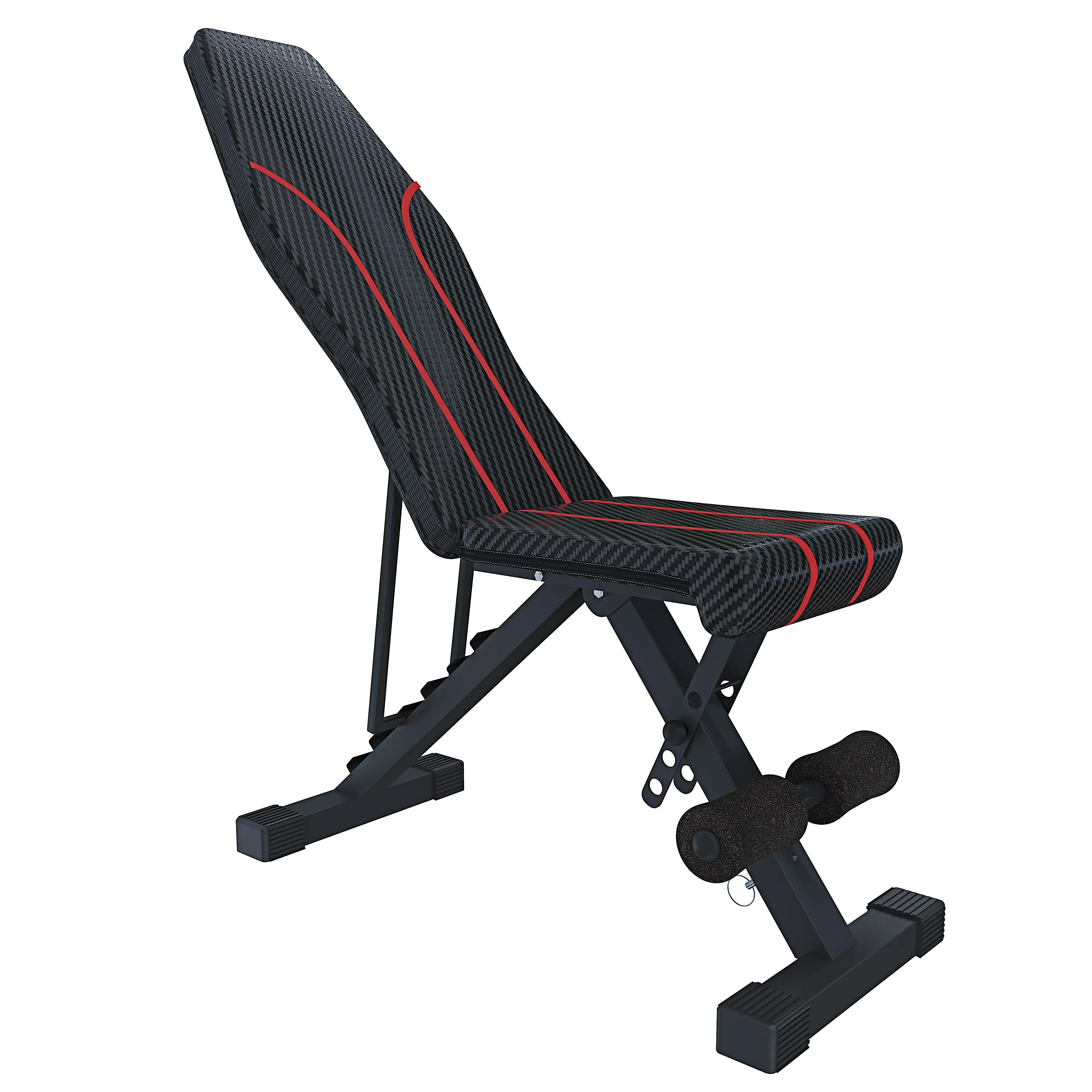 Panca Regolabile Per Addominali Multifunzione Palestra Pesi Fitness Allenamento Tutto Il Corpo Panca Inclinazione Pieghevole Multiuso Design Moderno Funzionale Yolo Colore Nero e Rosso