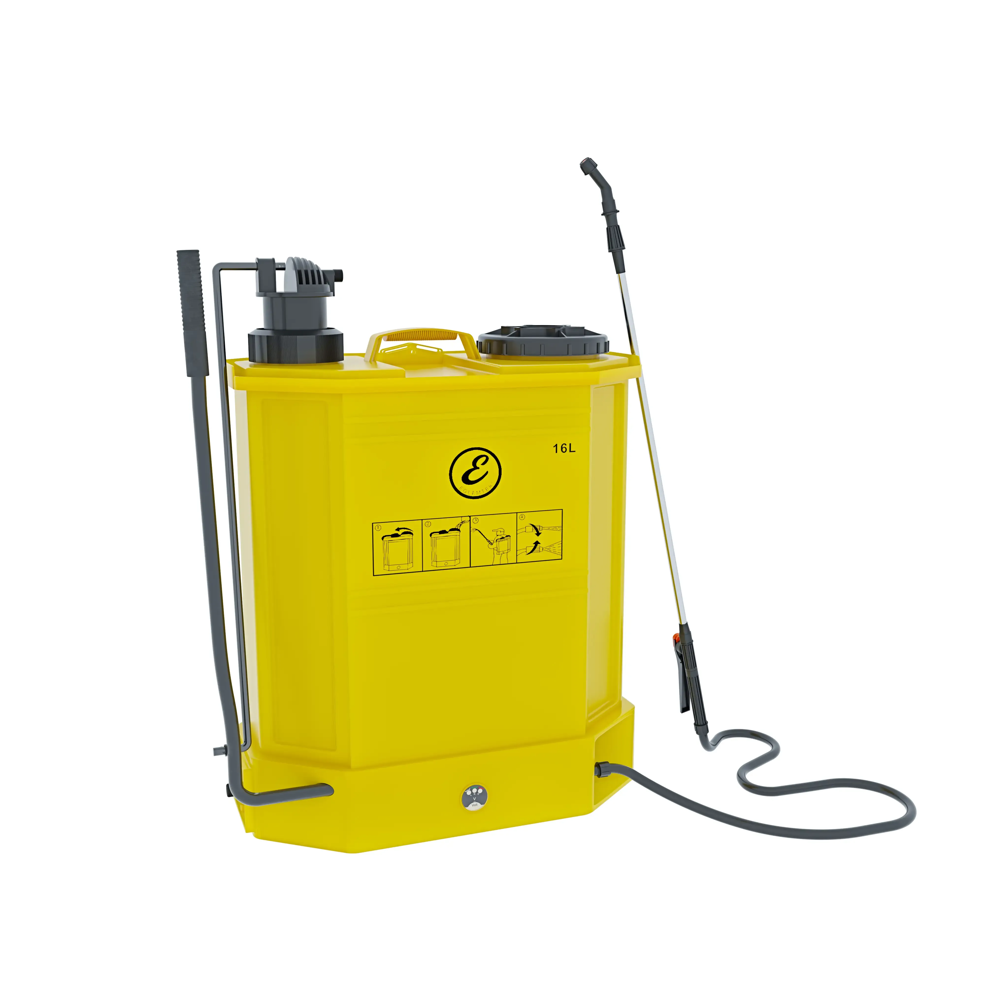 Pompa A Spalla Elettrica 16 Litri Spruzzatore Nebulizzatore Irroratrice Doppia Funzione Batteria E Manuale Per Giardino Disinfestazione Fertilizzante Lancia In Acciaio E 4 Ugelli Zaino Leggero Giallo