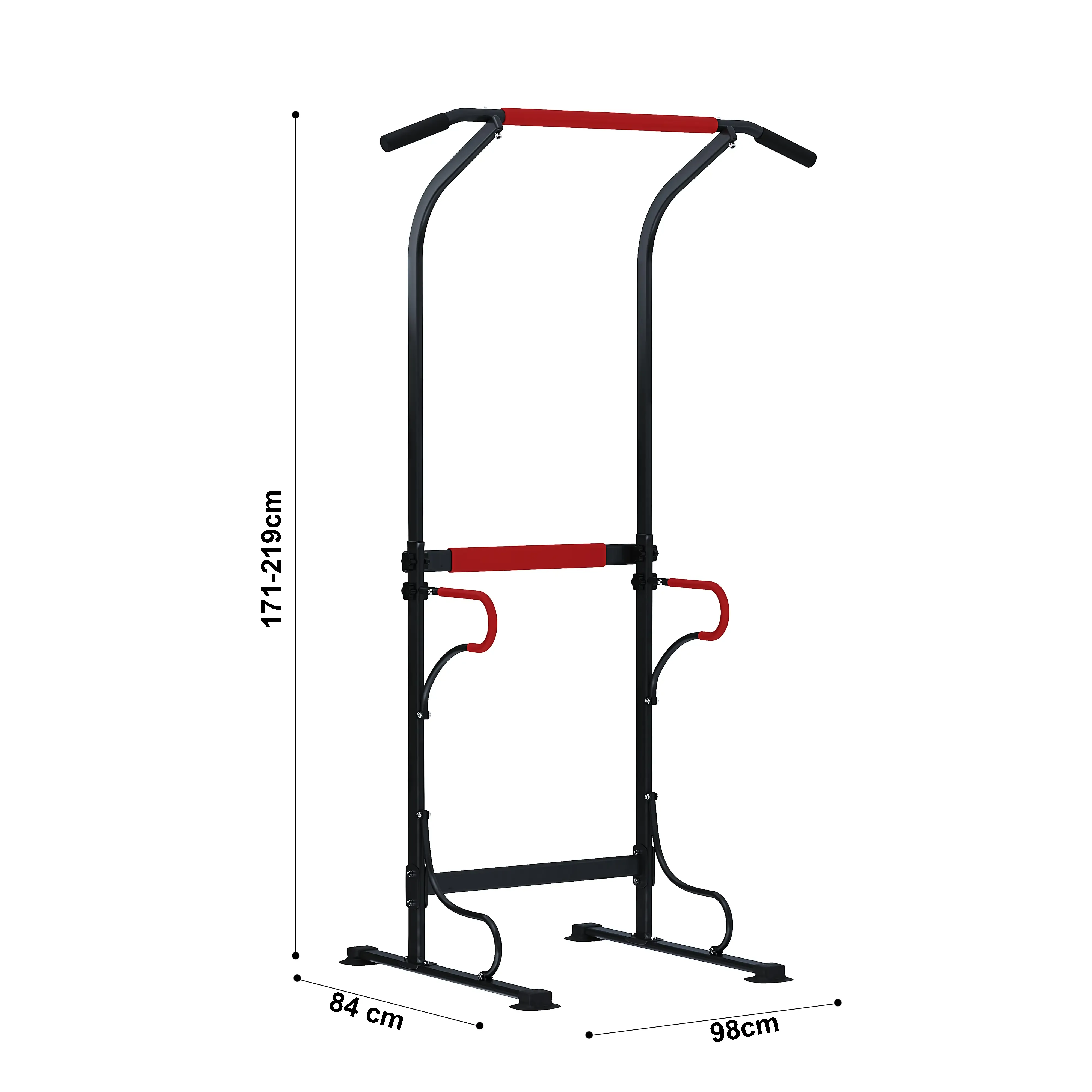 Power Tower Barra Per Trazioni Max 120 Kg Stazione Workout Altezza Regolabile Fitness Addominali Dip Station Sbarra Attrezzatura Impugnature Ergonomiche Home Equipment Gym Multifunzione Body Wakulla