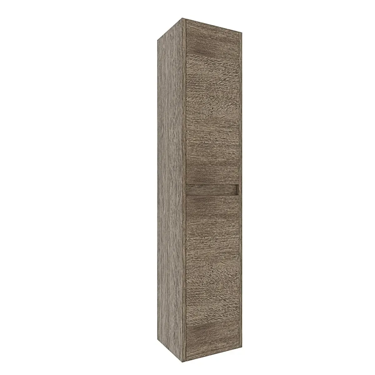 Mobile Bagno Sospeso Armadietto A Colonna Armadio Pensile 2 Ante 4 Ripiani Rovere Arredamento Bagno Nordico Moderno 30 x 25.5 x 140 cm Colore Rovere Scuro