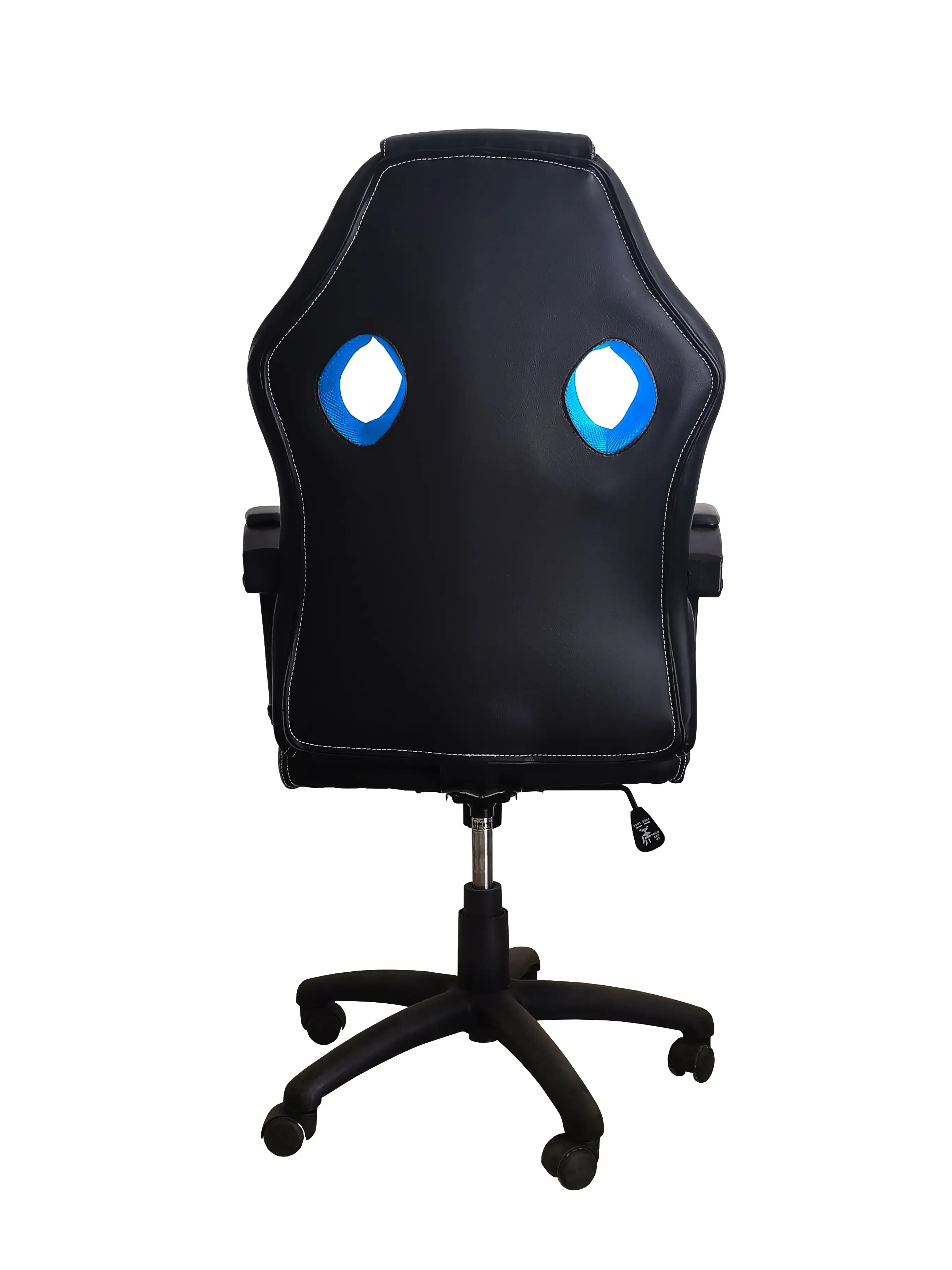 Sedia Gaming Stile Racing Girevole Ergonomica Poltrona Ufficio Scrivania Casa PC In Ecopelle Con Rotelle Braccioli Altezza Regolabile Inclinazione Meccanica Cary (Nero e Azzurro)