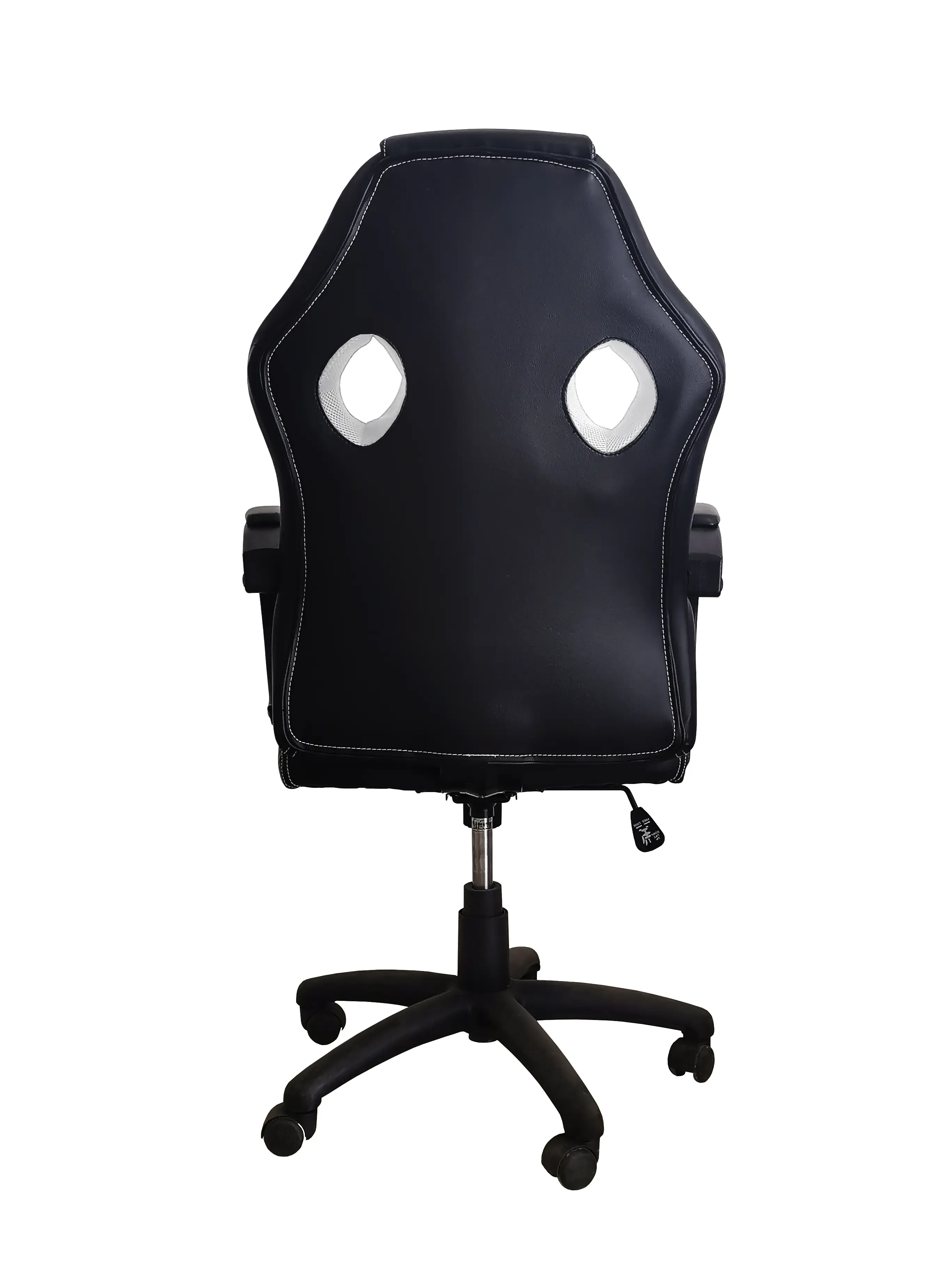 Sedia Gaming Stile Racing Girevole Ergonomica Poltrona Ufficio Scrivania Casa PC In Ecopelle Con Rotelle Braccioli Altezza Regolabile Inclinazione Meccanica Cary (Nero e Bianco)