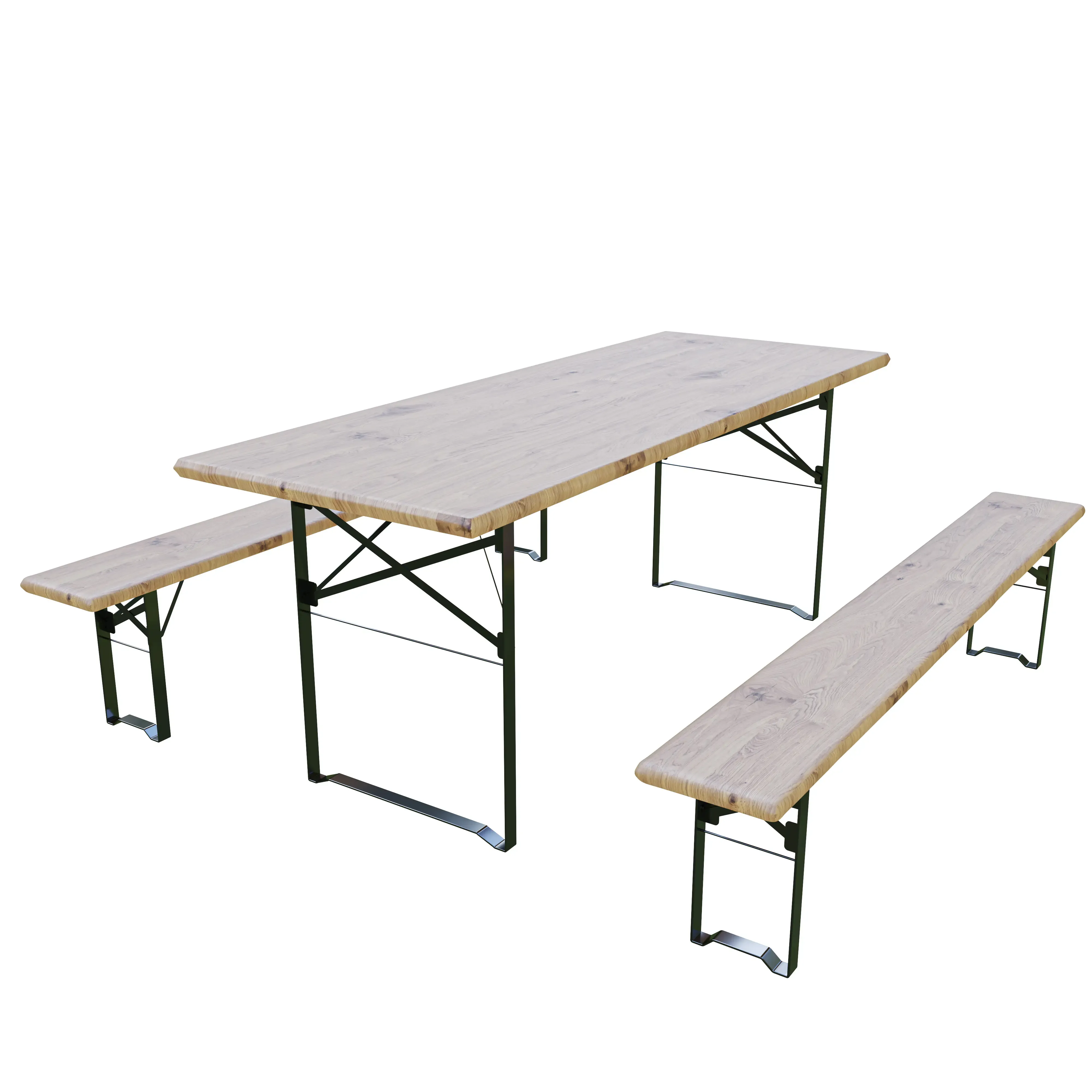 Set Birreria Completo Tavolo Panche Gambe Pieghevoli Facile Trasporto Mobili Bar Giardino Piscina Fiera Picnic Camping Campeggio Feste Sagre