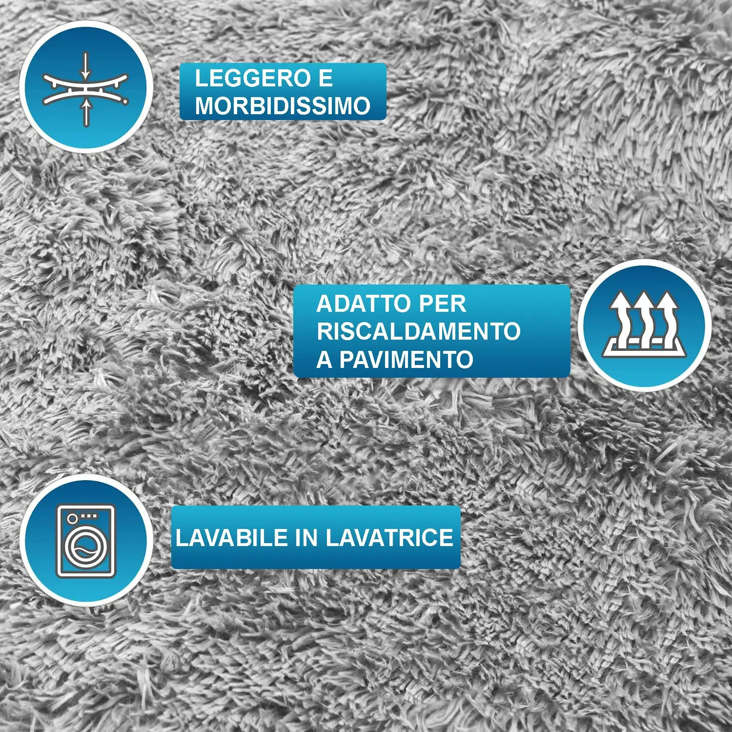 Tappeto Peloso Shaggy A Pelo Alto Lungo Morbido Per Soggiorno Salotto Camera Antiscivolo Moderno In Diversi Colori E Misure, Colore Intenso e Brillante