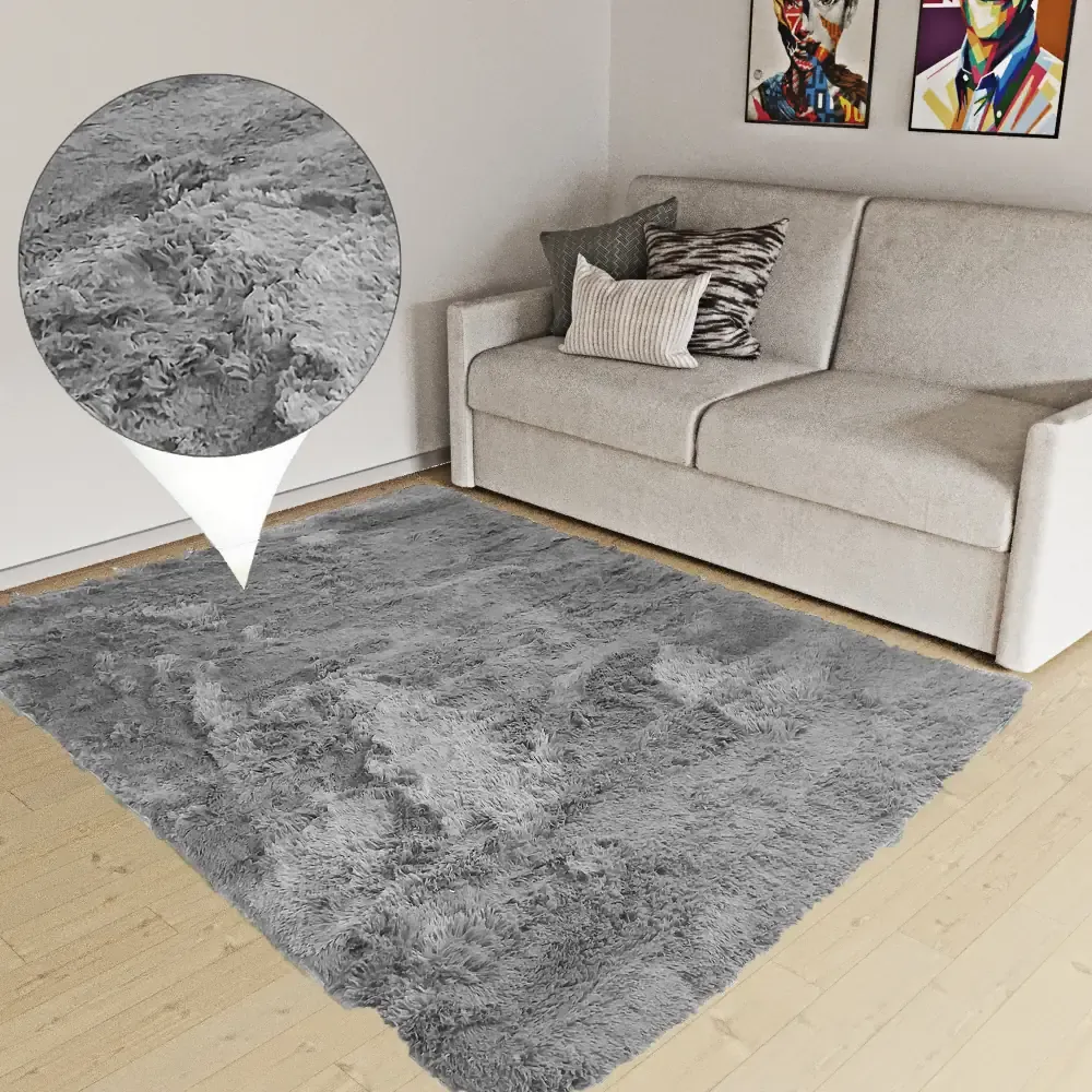 Tappeto Peloso Shaggy A Pelo Alto Lungo Morbido Per Soggiorno Salotto Camera Antiscivolo Moderno In Diversi Colori E Misure, Colore Intenso e Brillante