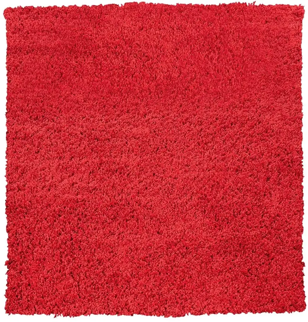 Tappeto Shaggy A Pelo Lungo Antiscivolo Moderno Per Salotto Camera Soggiorno In Diversi Colori E Misure, Colore Intenso e Brillante, 40 x 60 cm, Rosso