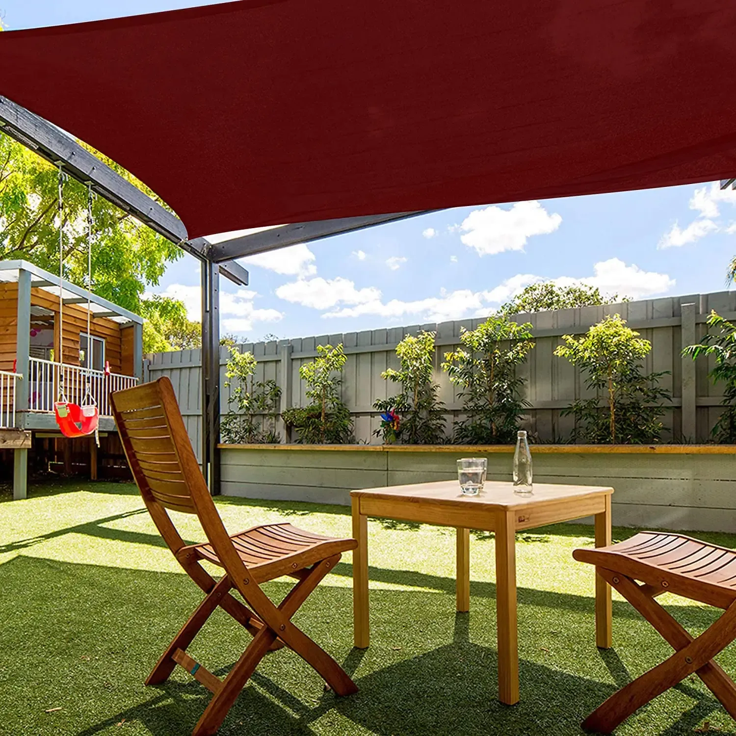 Tenda  Parasole Quadrata 3.6 x 3.6 M Amaranto