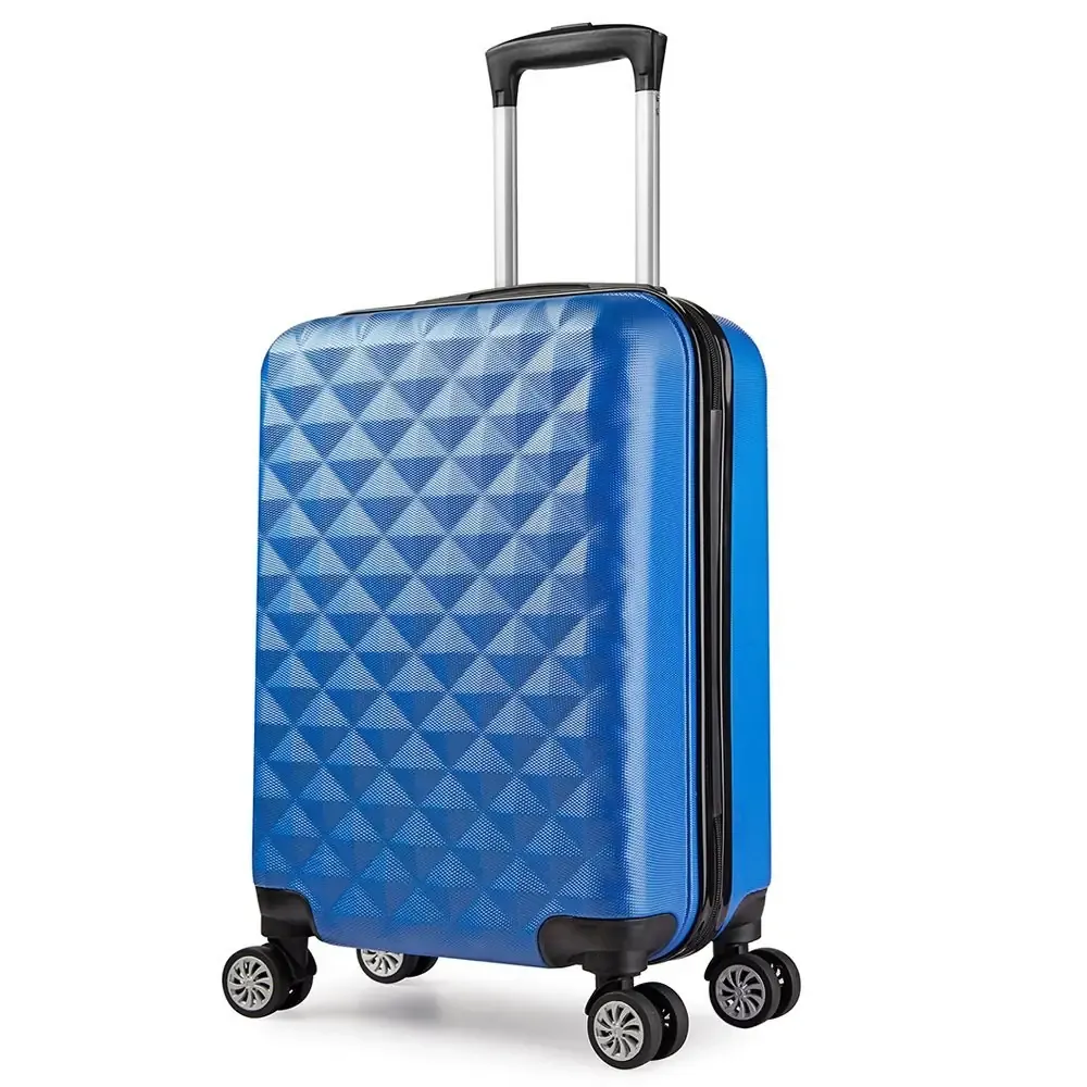 Trolley da Cabina Bagaglio a Mano Budapest 20", Capienza 40 Litri, 55 x 34 x 20cm,Ideale a bordo di EasyJet Ryanair Alitalia Meridiana WizzAir, Trolley in ABS e Policarbonato, Colore Electric Blue