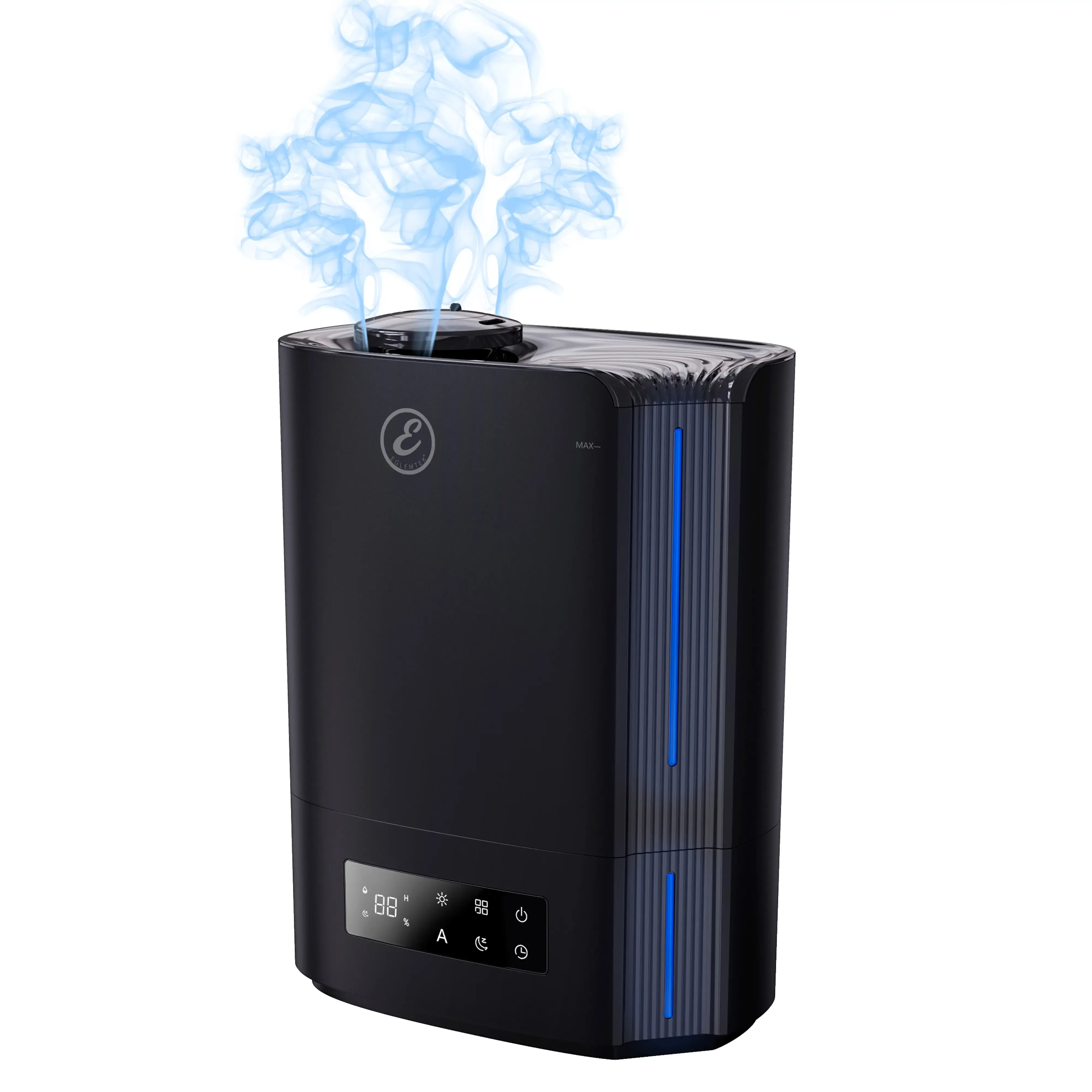 Umidificatore 6 Litri Casa Ambiente A Ultrasuoni Temperatura Costante Super Silenzioso Funzione Timer Autospegnimento 8 Modalità Di Utilizzo Con Luci LED Design Dubai Colore Nero