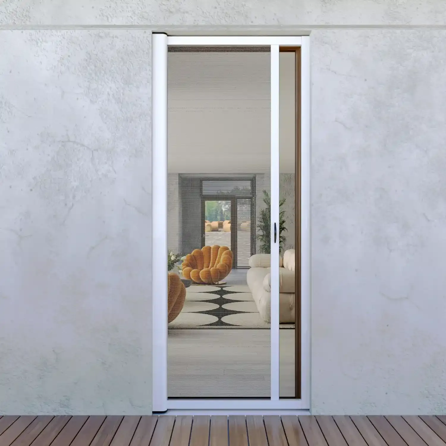 Zanzariera Universale Scorrimento Orizzontale Per Porte Portafinestra Balconi A Rullo Avvolgibile Profilo Riducibile Regolabile Telaio In Alluminio In Kit Fai Da Te 150 X 250 Cm Bianco