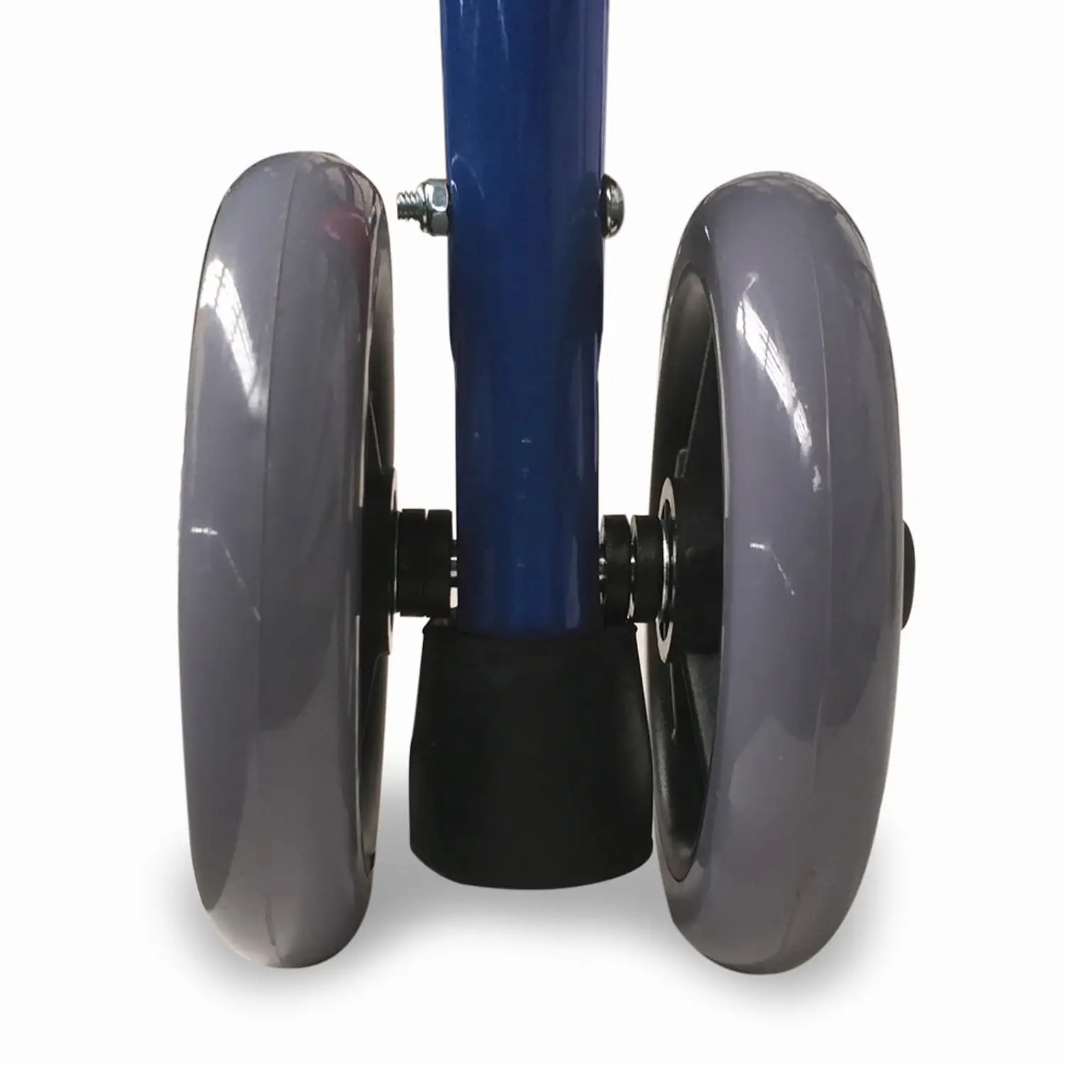 Deambulatore Leggero da Passeggio Pieghevole a 6 ruote, con freni a pressione, Design leggero e sicuro, Con cestino per poter trasportare i tuoi oggetti fare la spesa , Altezza regolabile (Blu)