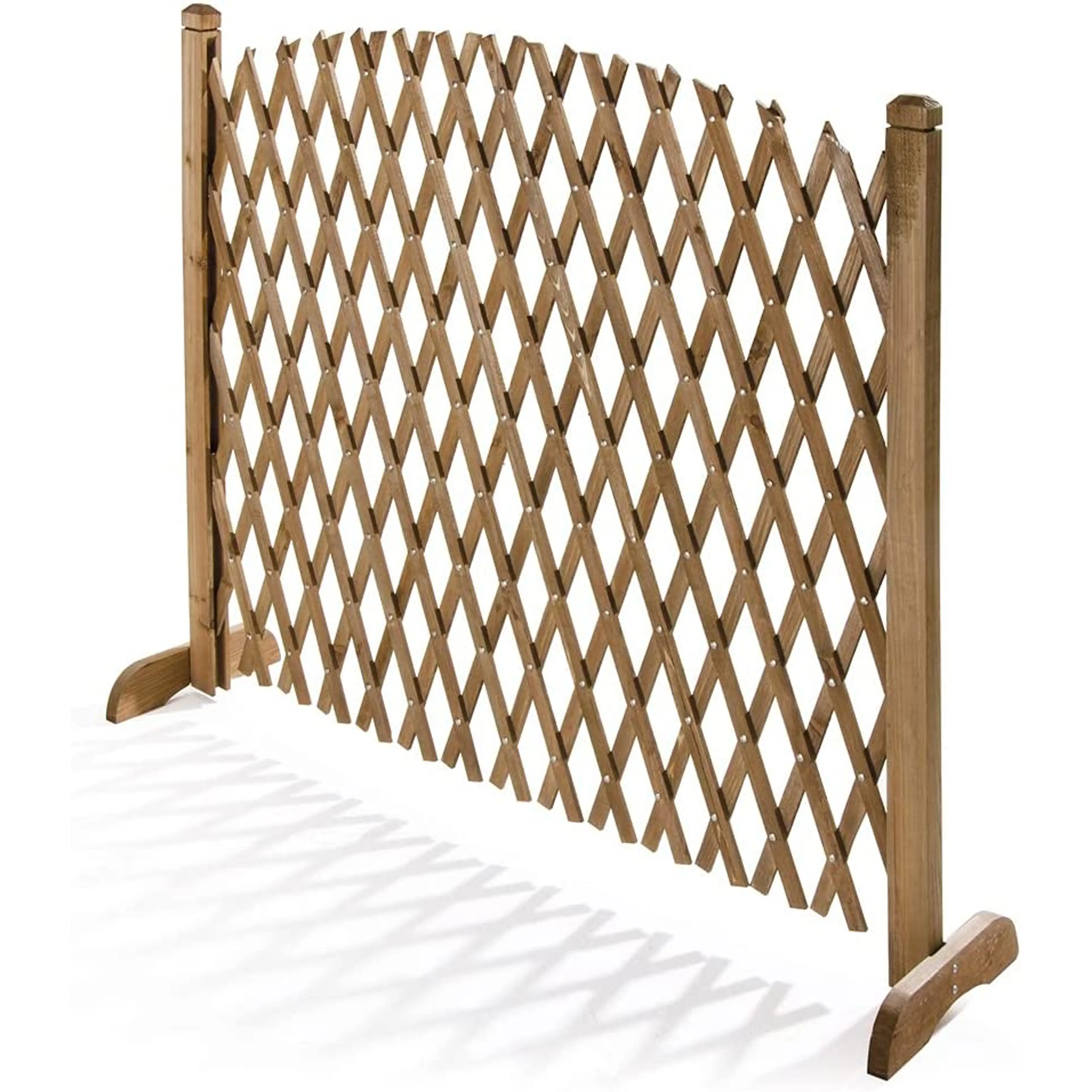 Griglia In Legno Pannello Estensibile Fino a 120 Cm Grigliato Divisorio Separè Alto 150 Cm Autoportante Per Balcone Giardino Terrazzo Piscina Privacy Decorazione Traliccio Pergolato Per Esterno