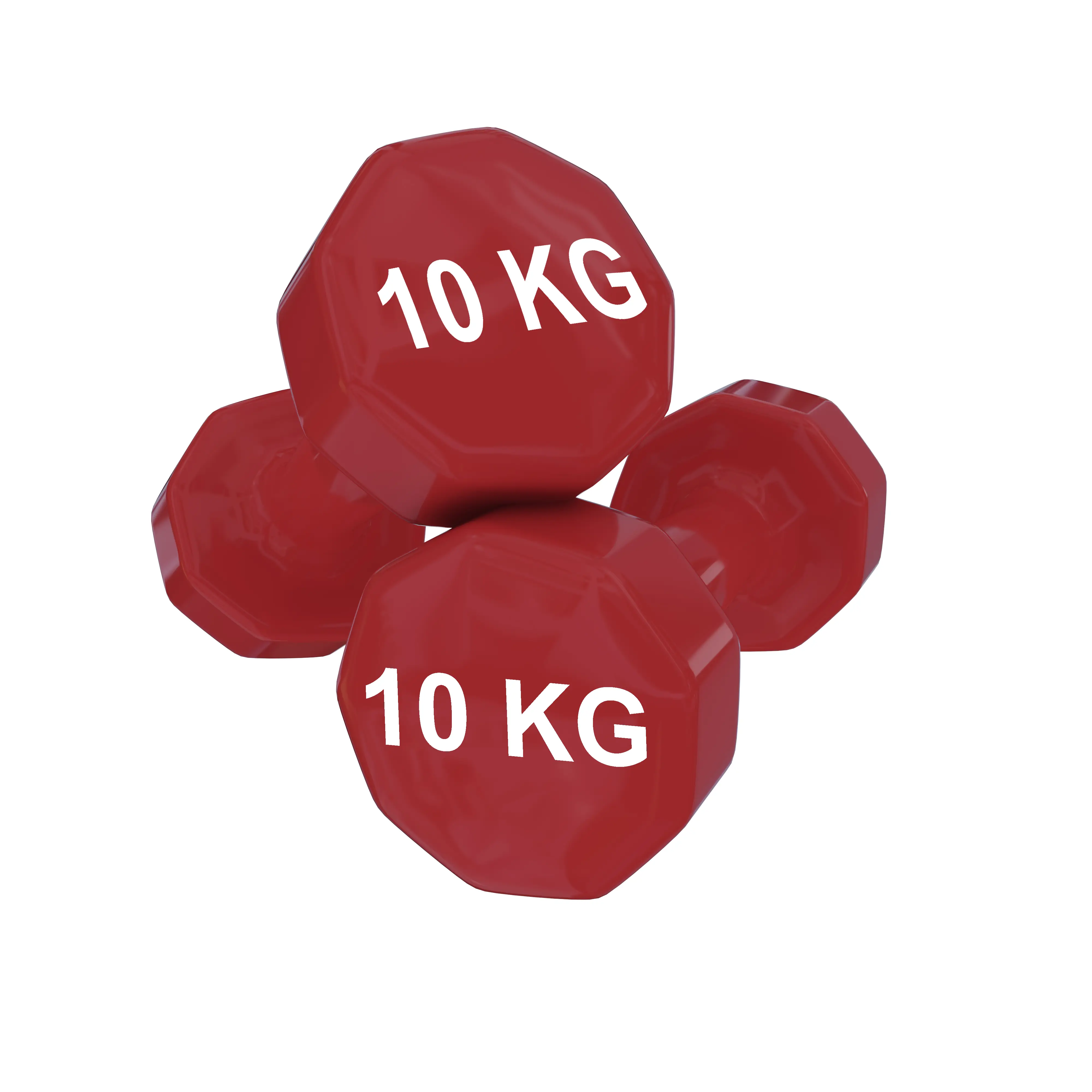 Manubri Coppia Di Pesi Vinile Antiscivolo Manubrio Palestra Fitness Body Building Esercizi Casa Impugnatura Antiscivolo Colore Rosso Confezione 2 Pezzi x 10 Kg