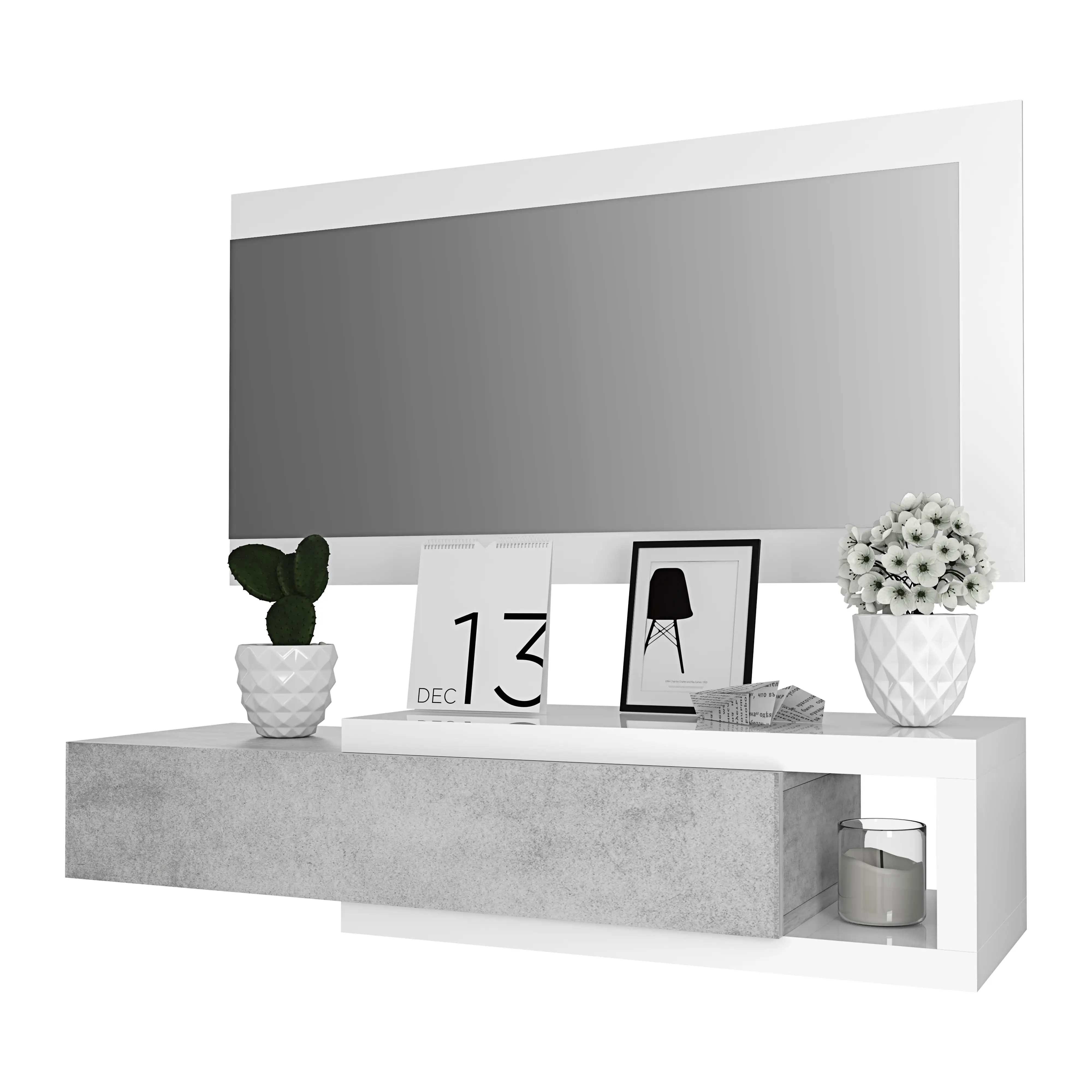 mobile-palma-mobiletto-da-ingresso-sospeso-con-cassetto-mensola-e-specchio-arredo-arredamento-sala-95-x-25-x-26-cm-colore-bianco-lucido-e-grigio-cemento-190138-1
