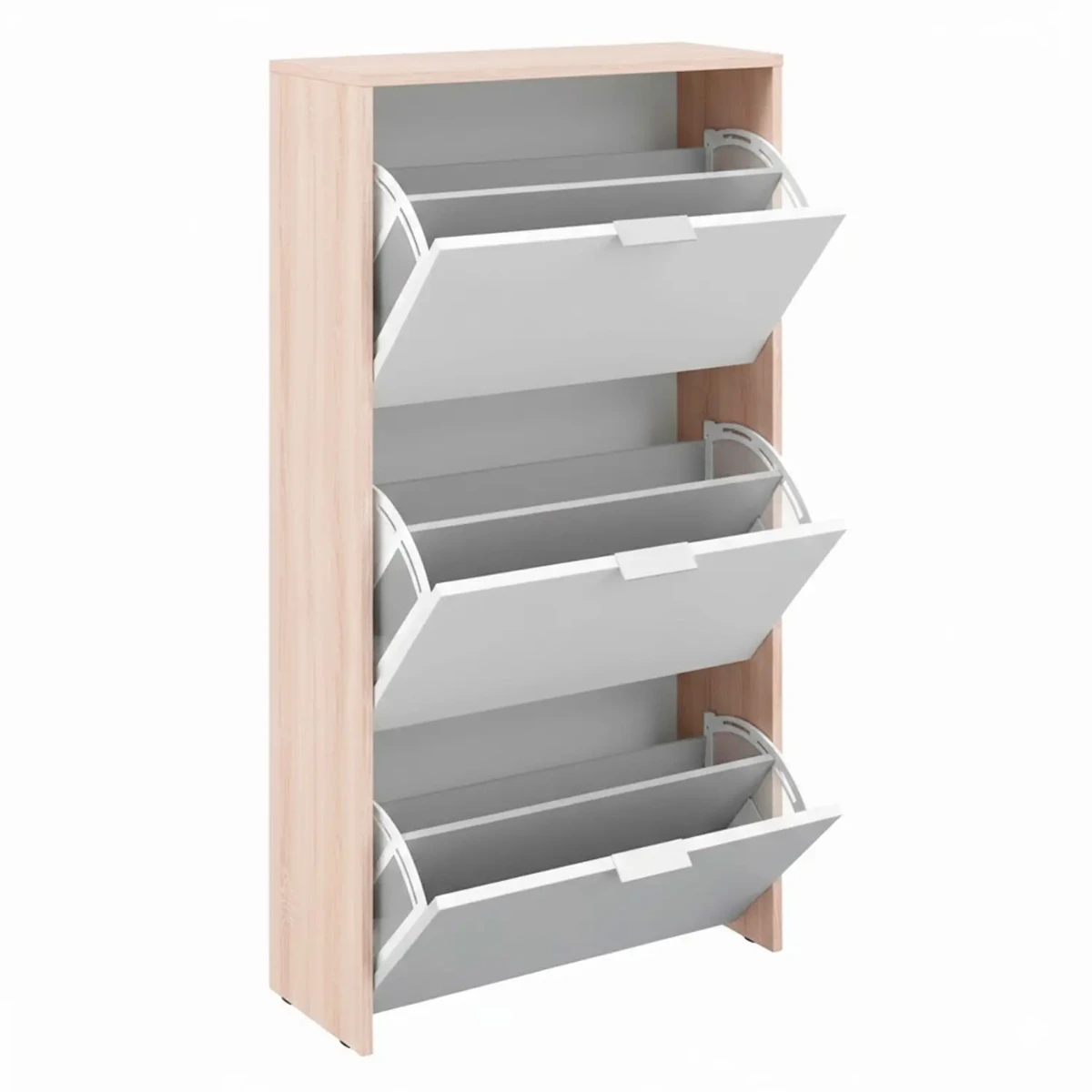 Mobile Portascarpe Salvaspazio Con 3 Ante A Ribalta Capacità Fino A 18 Paia Scarpiera Design Moderno E Minimal Per Ingresso Corridoio Camera Ripostiglio  113 x 60 x 22 Cm